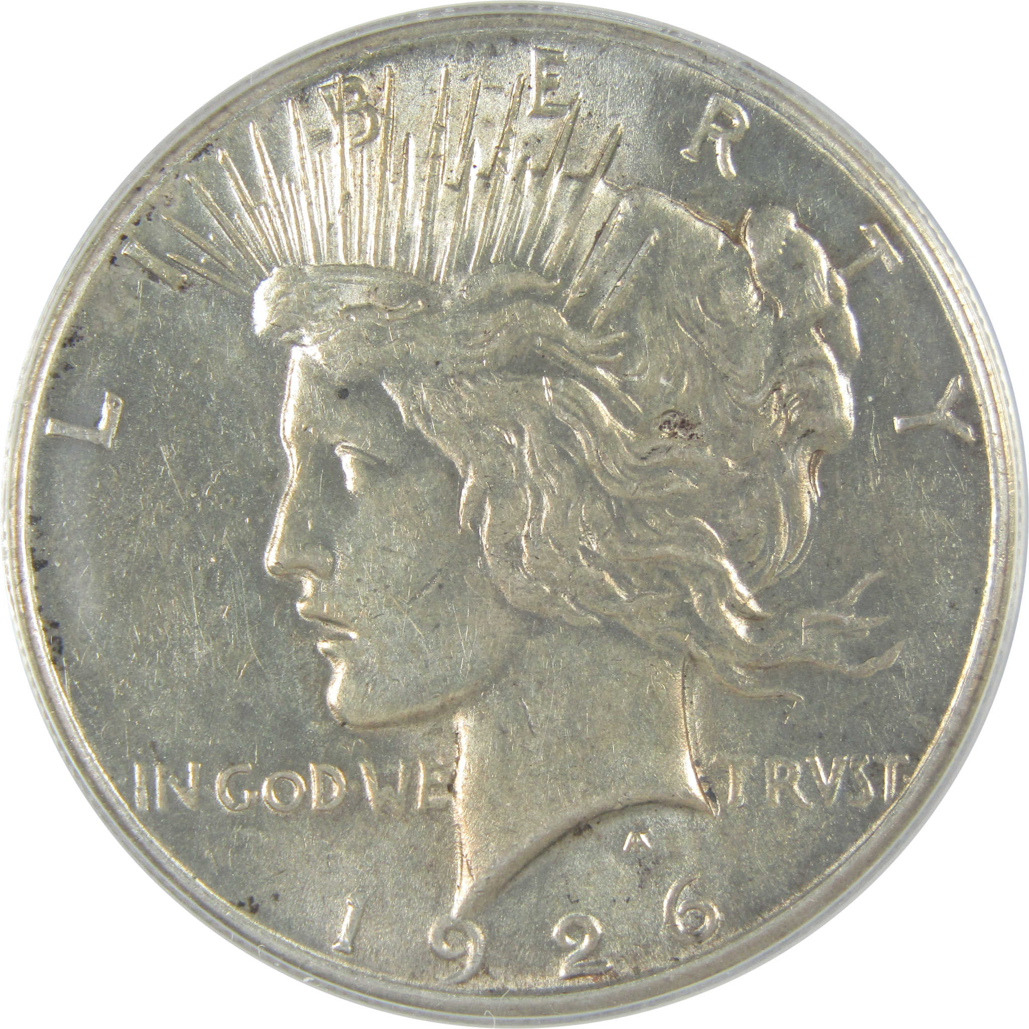 1926 Peace Dollar AU 58 ANACS Silver $1 Coin SKU:I16388