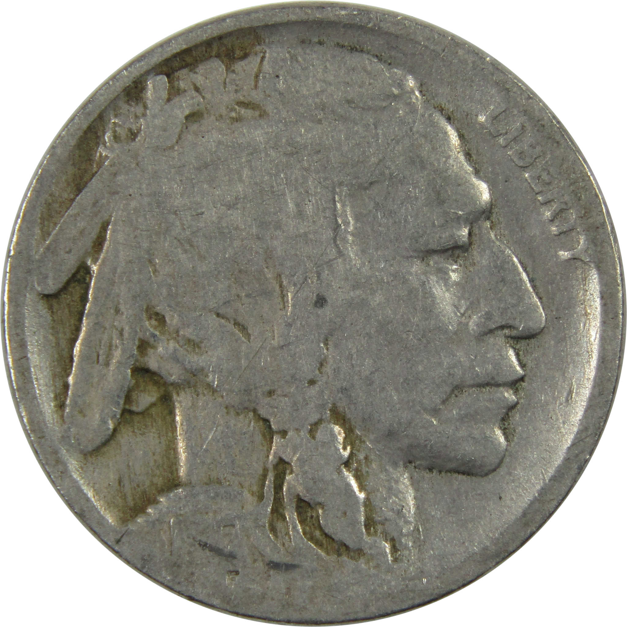 1917 Indian Head Buffalo Nickel AG About Good 5c Coin SKU:I12470