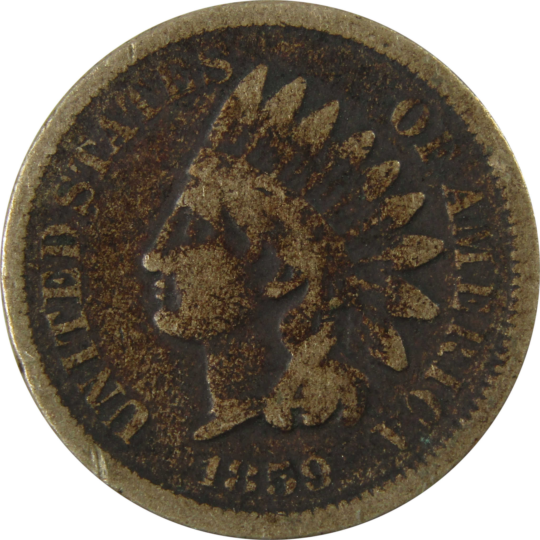 1859 Indian Head Cent AG About Good Penny 1c Coin SKU:CP1314