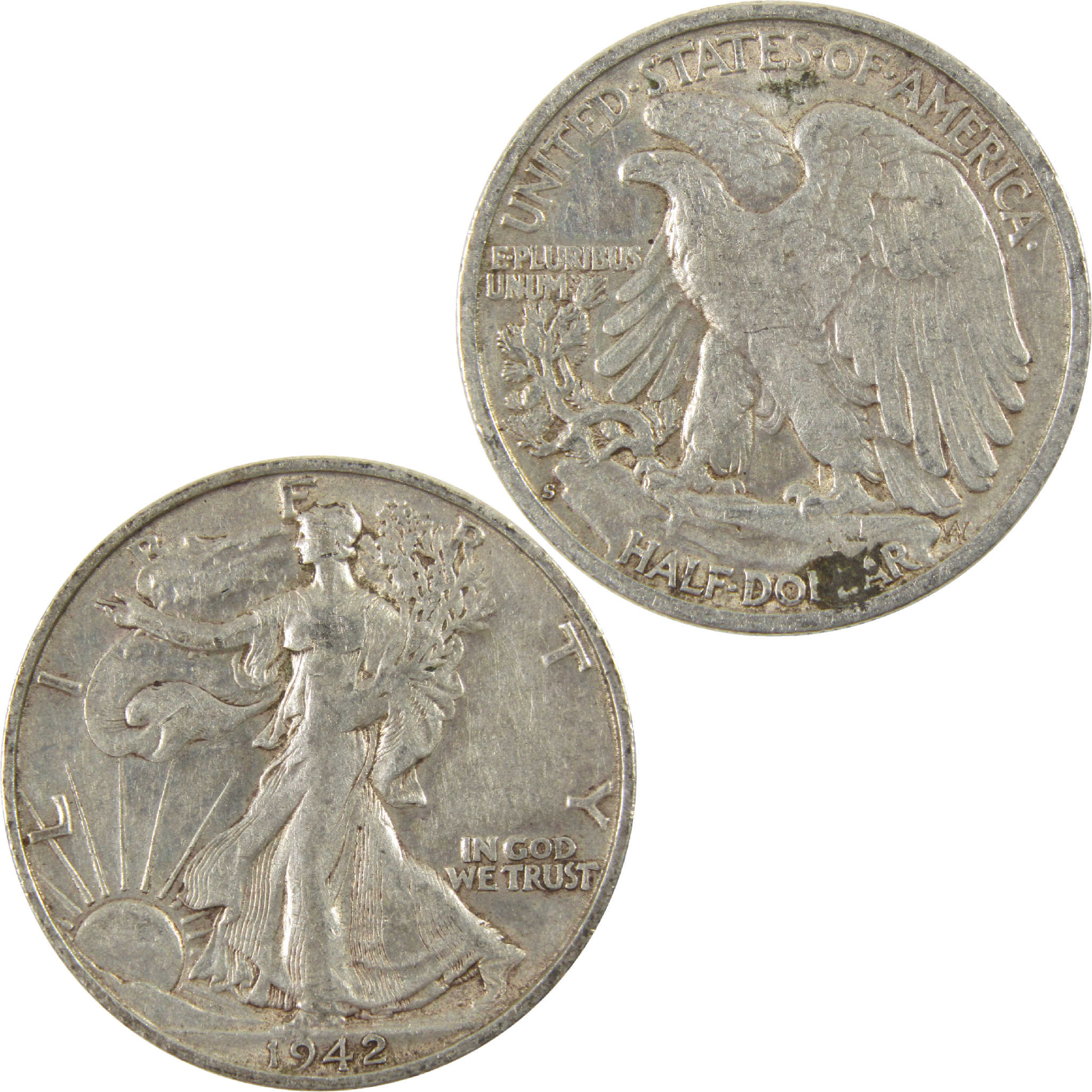 1942 S Liberty Walking Half Dollar VF Very Fine Silver 50c Coin