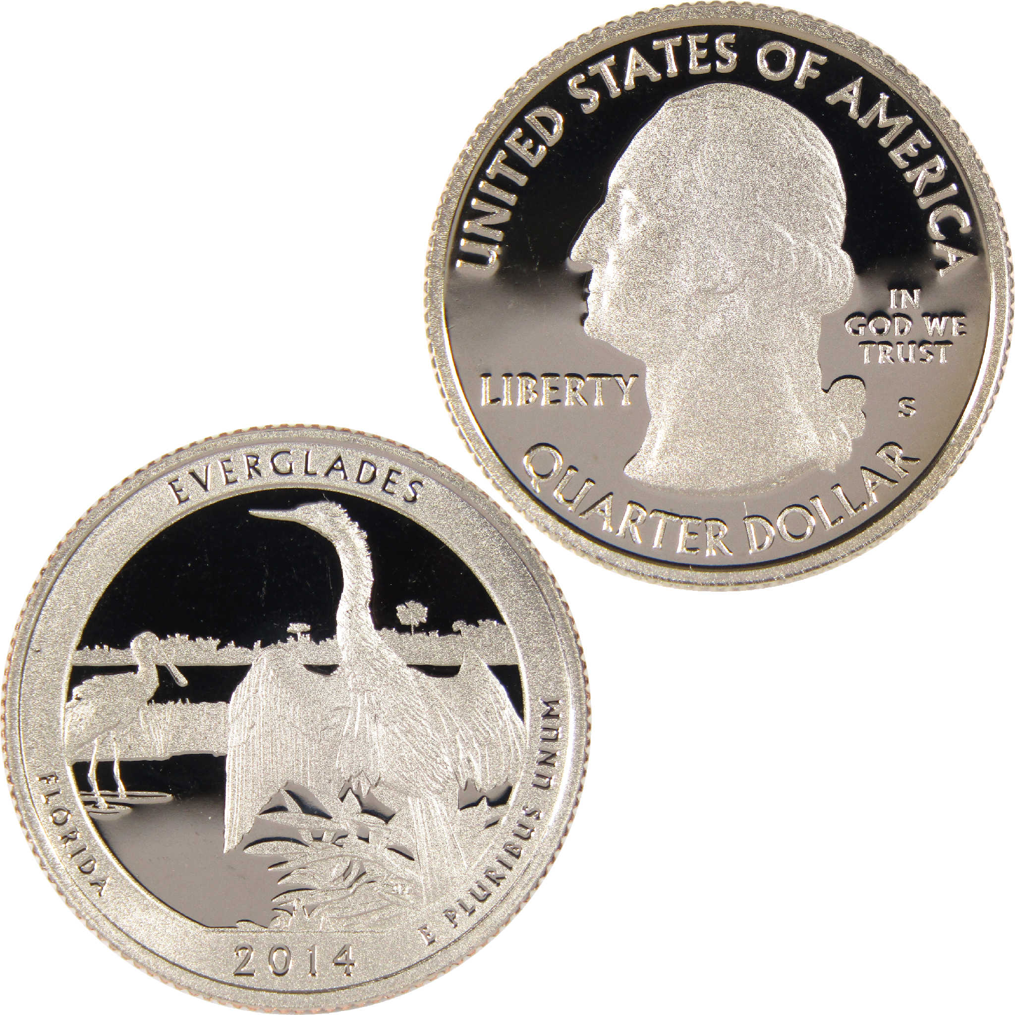 2014 S Everglades National Park Quarter Clad 25c Proof Coin