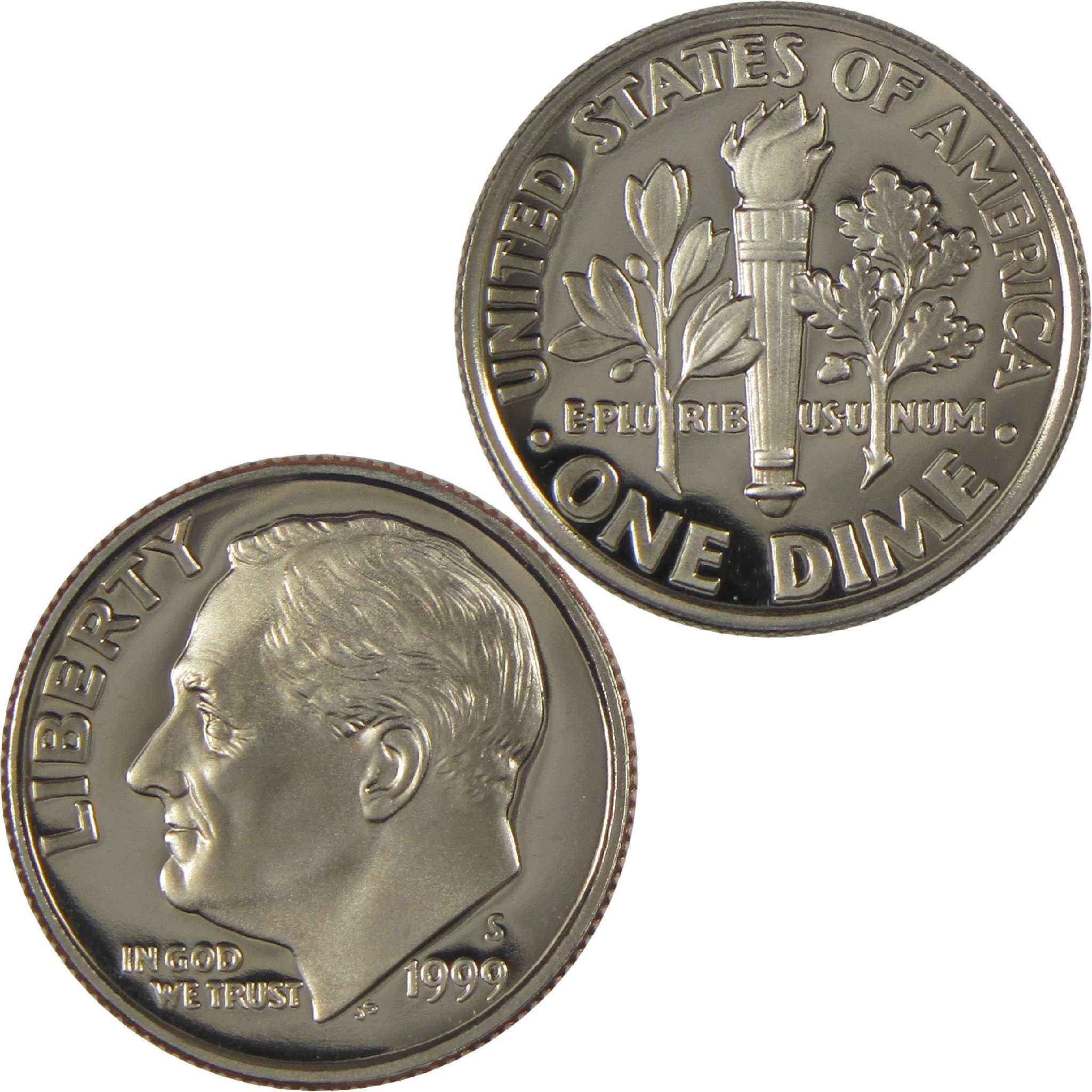 1999 S Roosevelt Dime Choice Proof Clad 10c Coin
