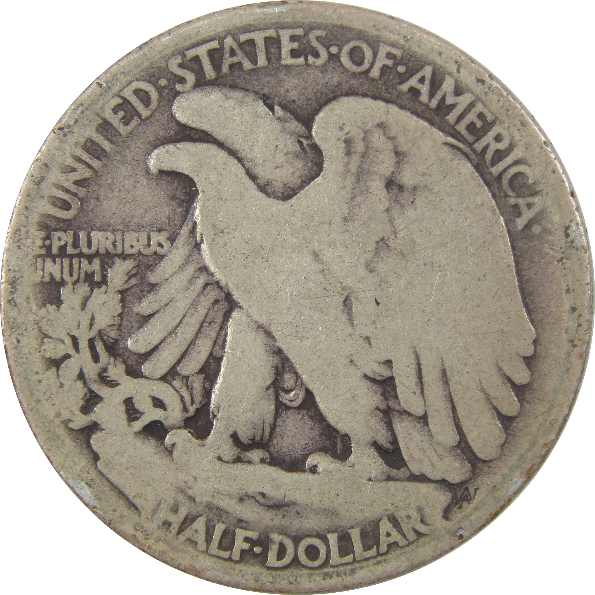 1917 S Obverse Liberty Walking Silver 50c AG About Good SKU:I24139