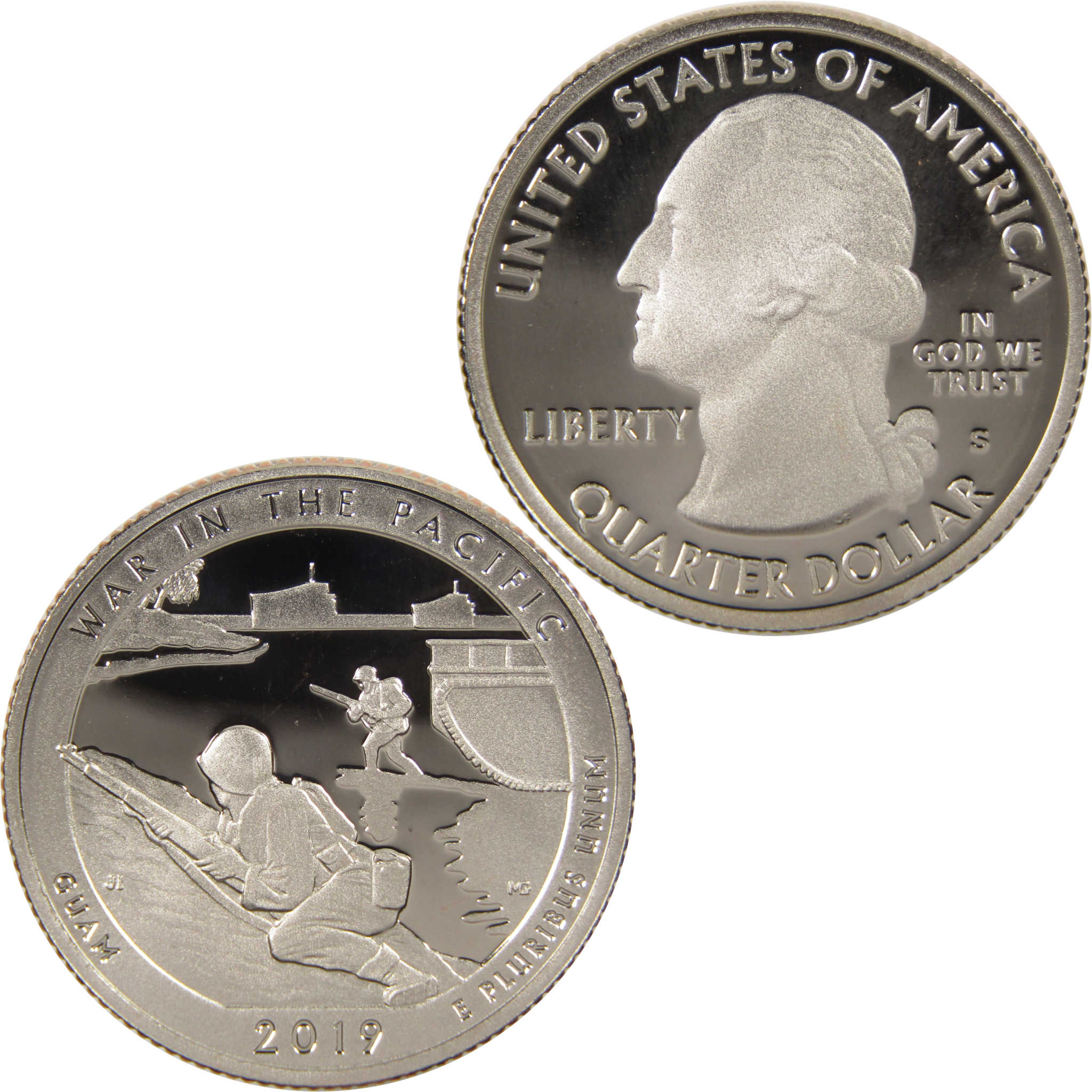 2019 S War in the Pacific NHP National Park Quarter Choice Proof Clad