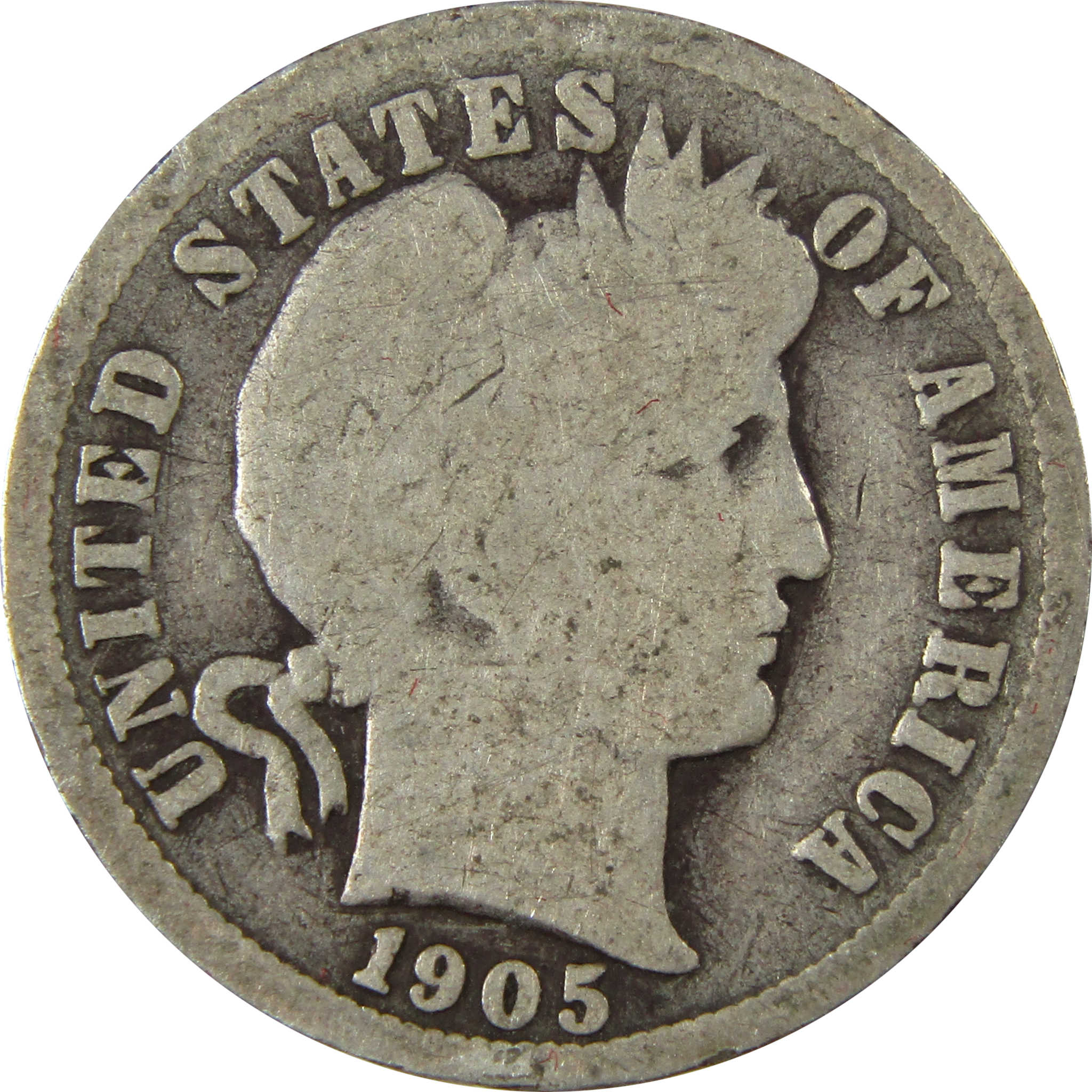 1905 O Micro O Barber Silver Dime G Good 10c Coin SKU:I26634