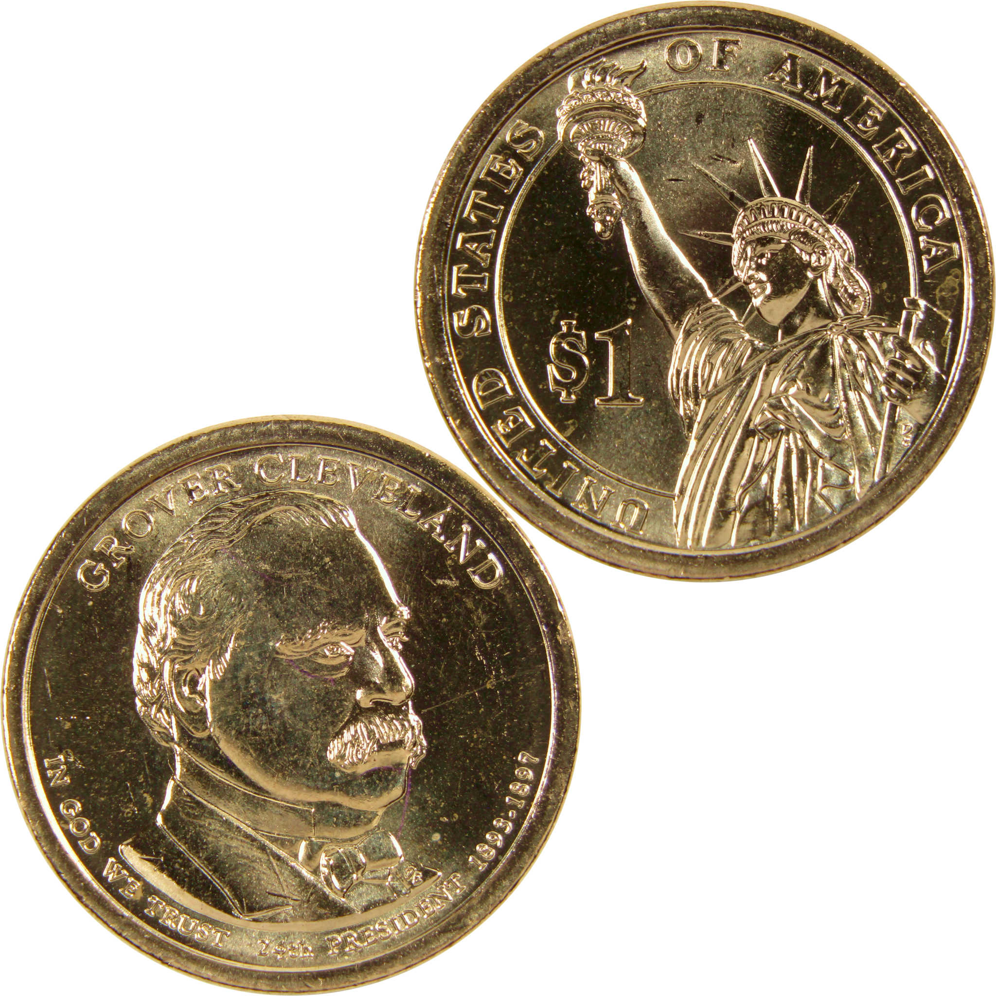 2012 P Grover Cleveland 2nd Term Presidential Dollar Uncirculated Coin