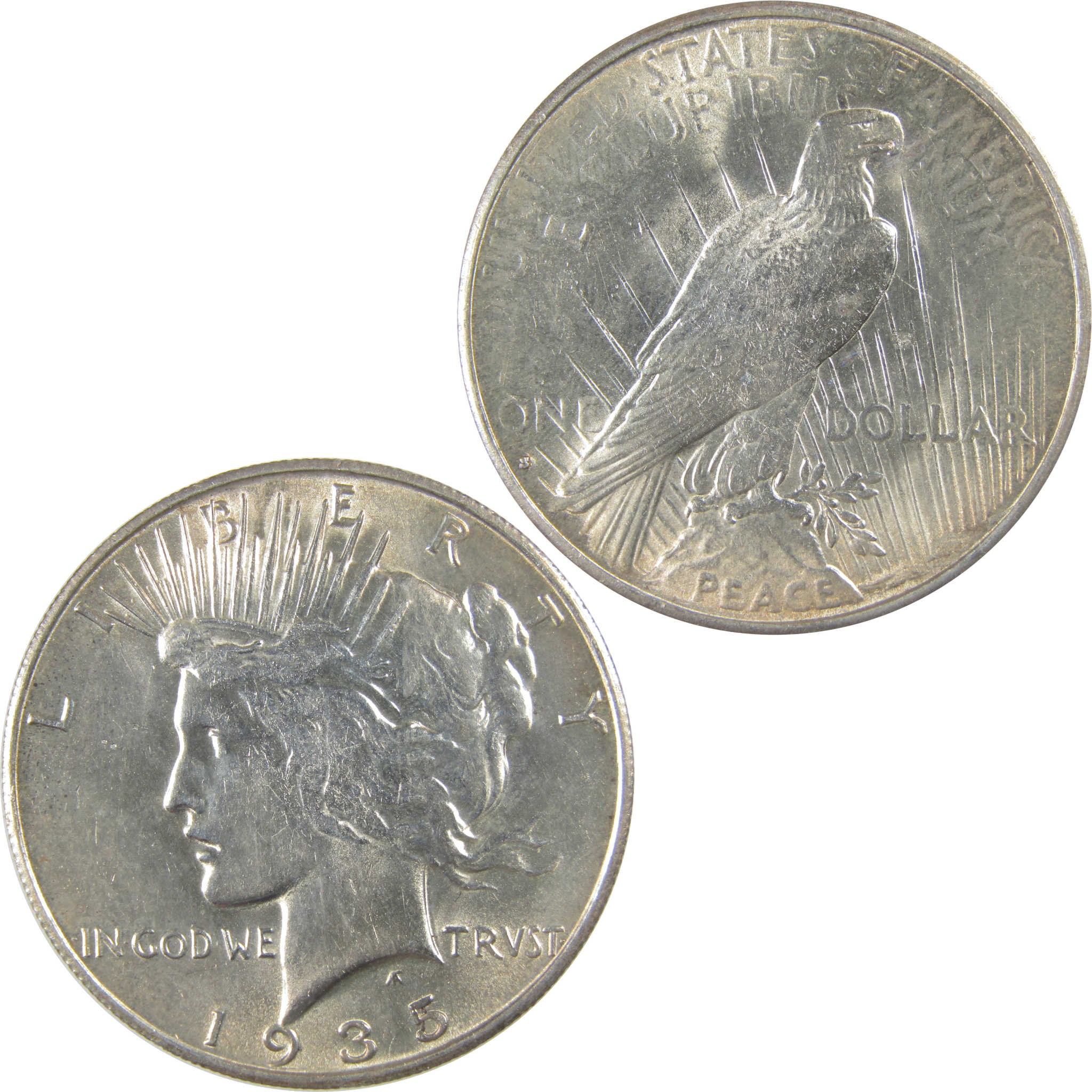 1935 S Peace Dollar Borderline Uncirculated Silver $1 Coin SKU:I23418