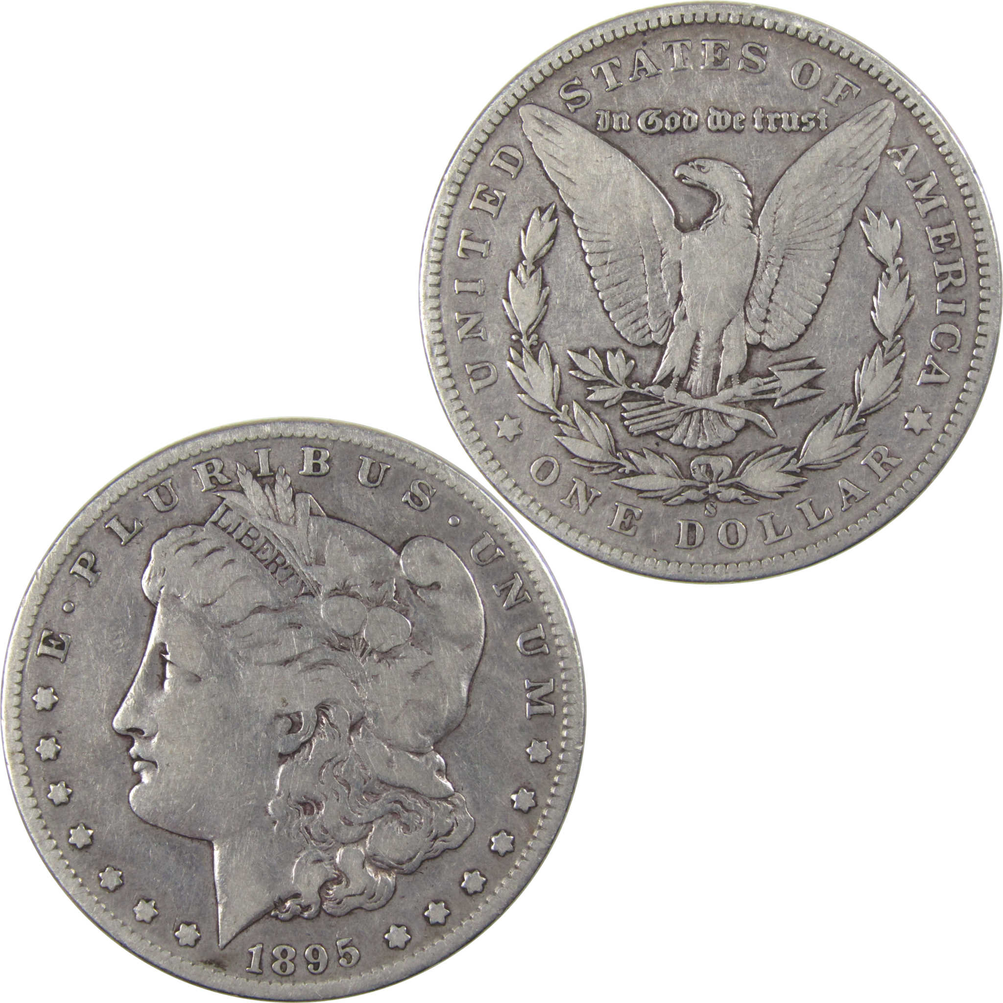 1895 S Morgan Dollar F Fine Silver $1 Coin SKU:I23909 - Morgan coin - Morgan silver dollar - Morgan silver dollar for sale - Profile Coins &amp; Collectibles