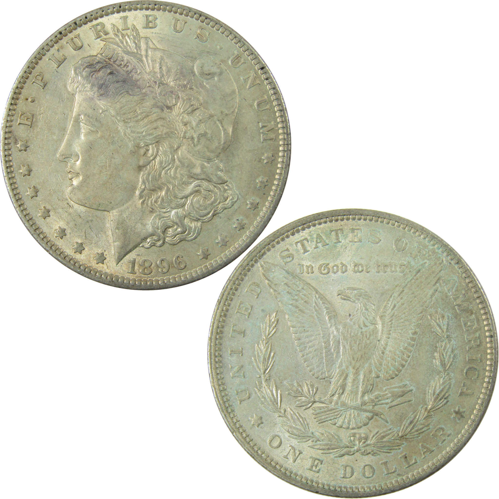 1896 Morgan Silver Dollar AU About Uncirculated $1 Coin SKU:CP1641