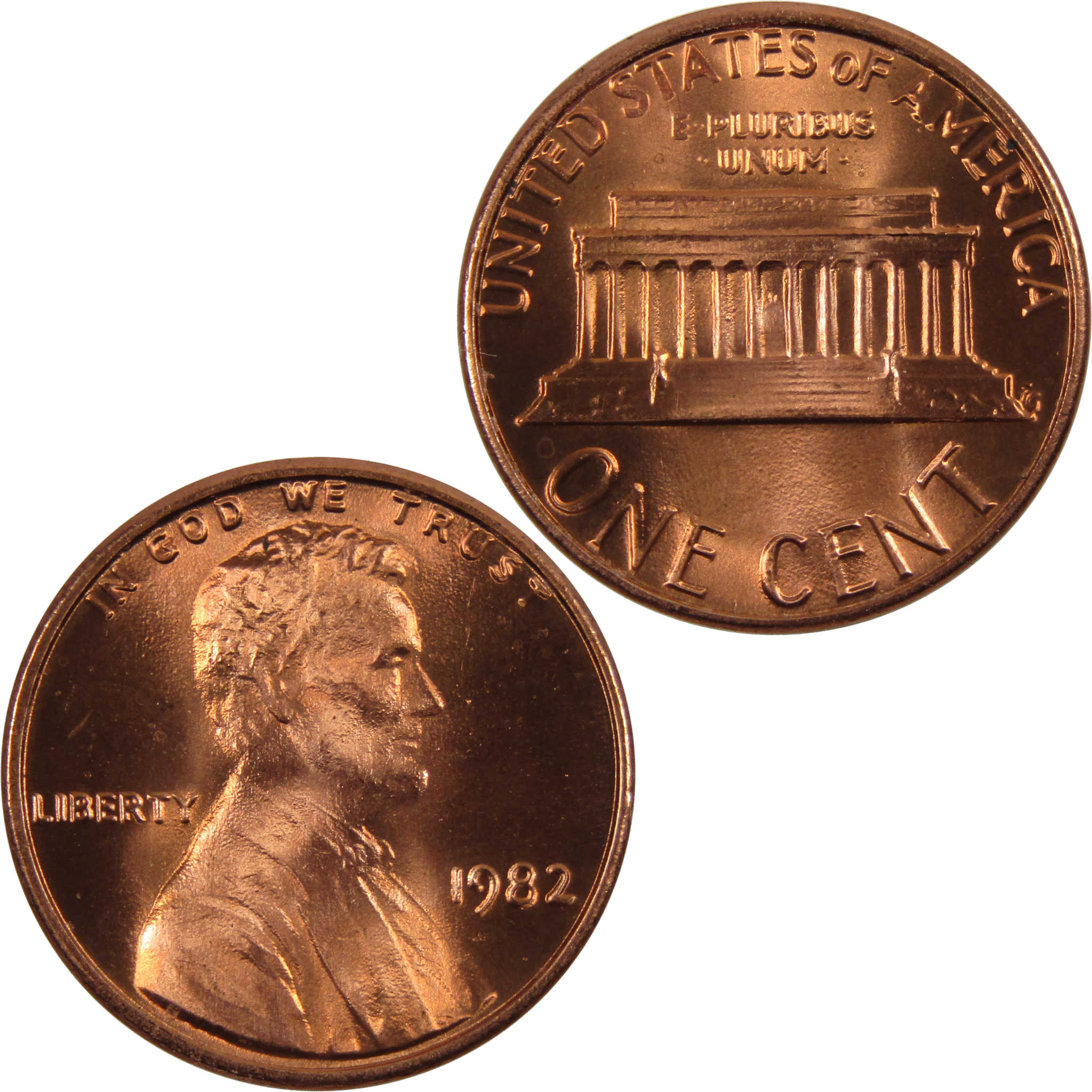 1982 Large Date Lincoln Memorial Cent BU Uncirculated Penny 1c Coin