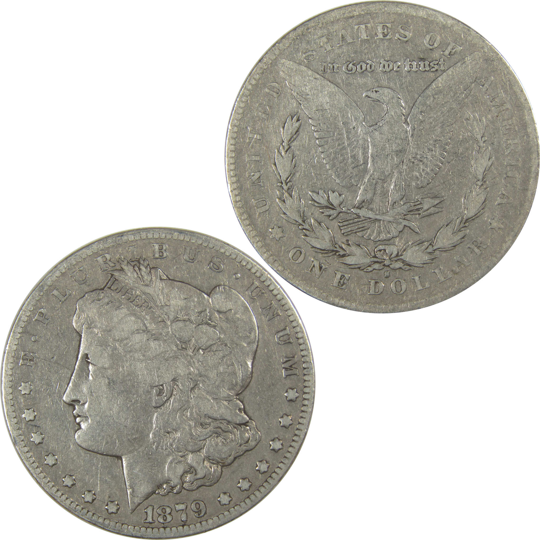 1879 S Rev 78 Morgan Dollar F Fine Details Silver $1 Coin SKU:CPC1086 - Morgan coin - Morgan silver dollar - Morgan silver dollar for sale - Profile Coins &amp; Collectibles