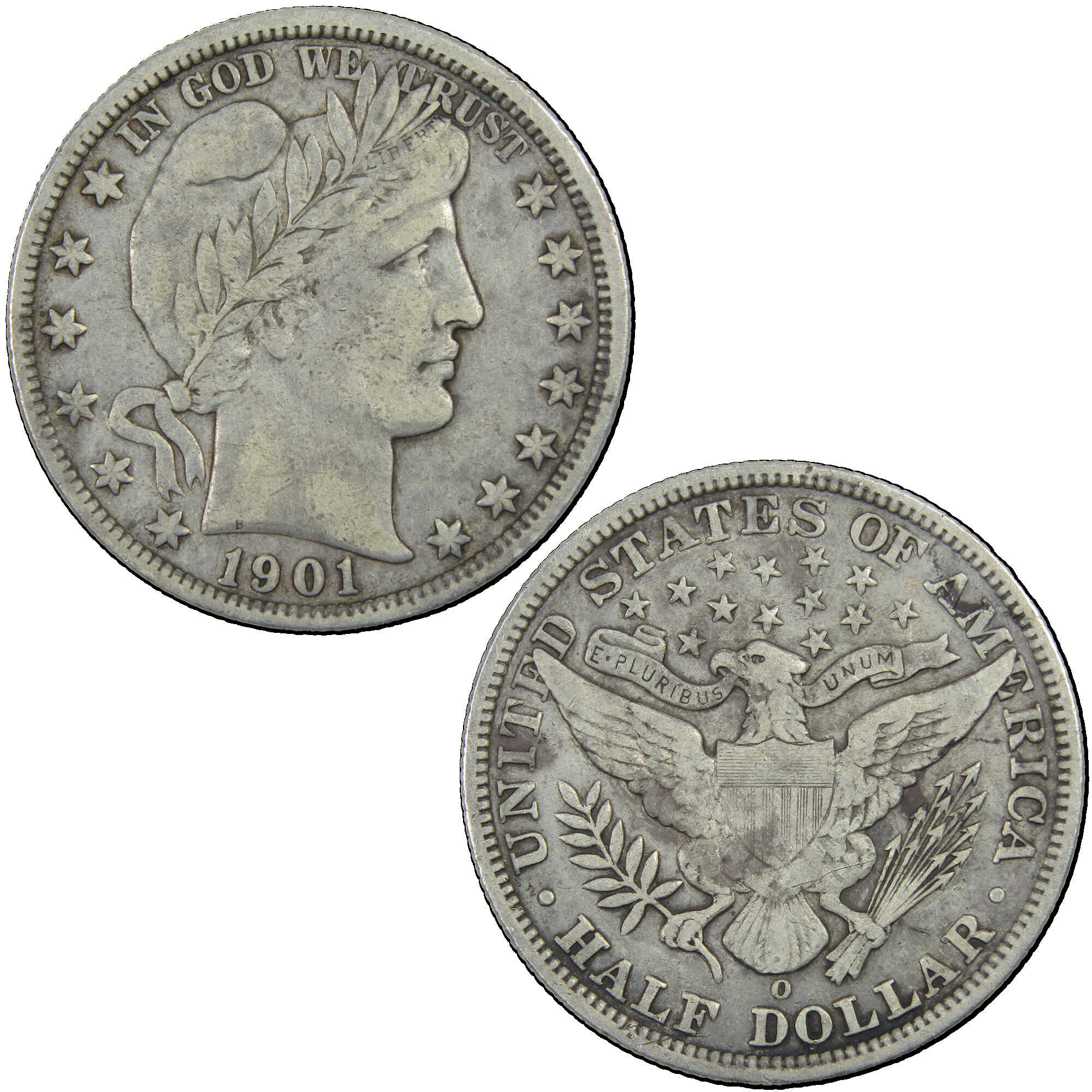 1901 O Barber Half Dollar Very Fine Extremely Fine Silver SKU:I12916