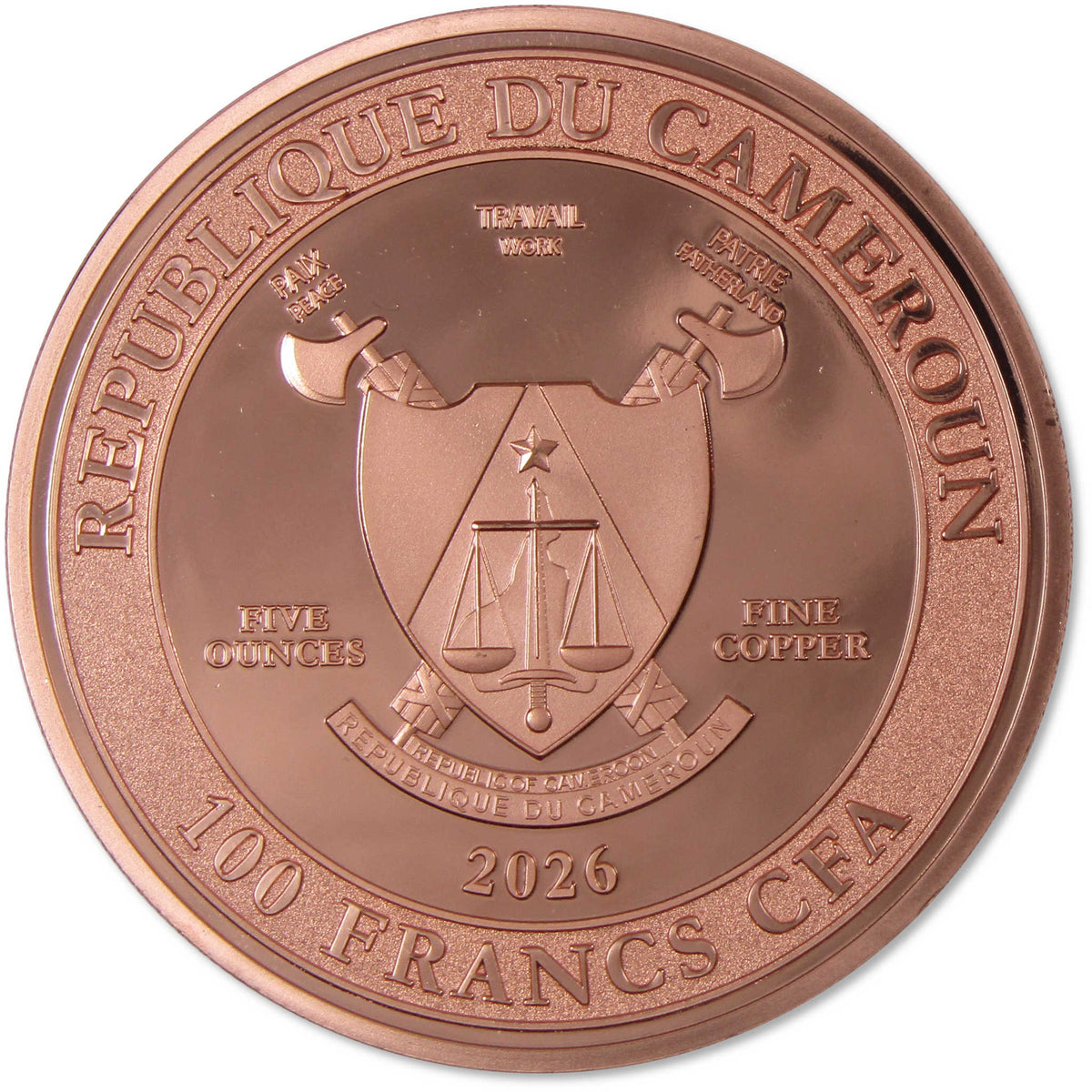 2026 Cameroon 5 oz Copper Merry Christmas Carousel Horse BU
