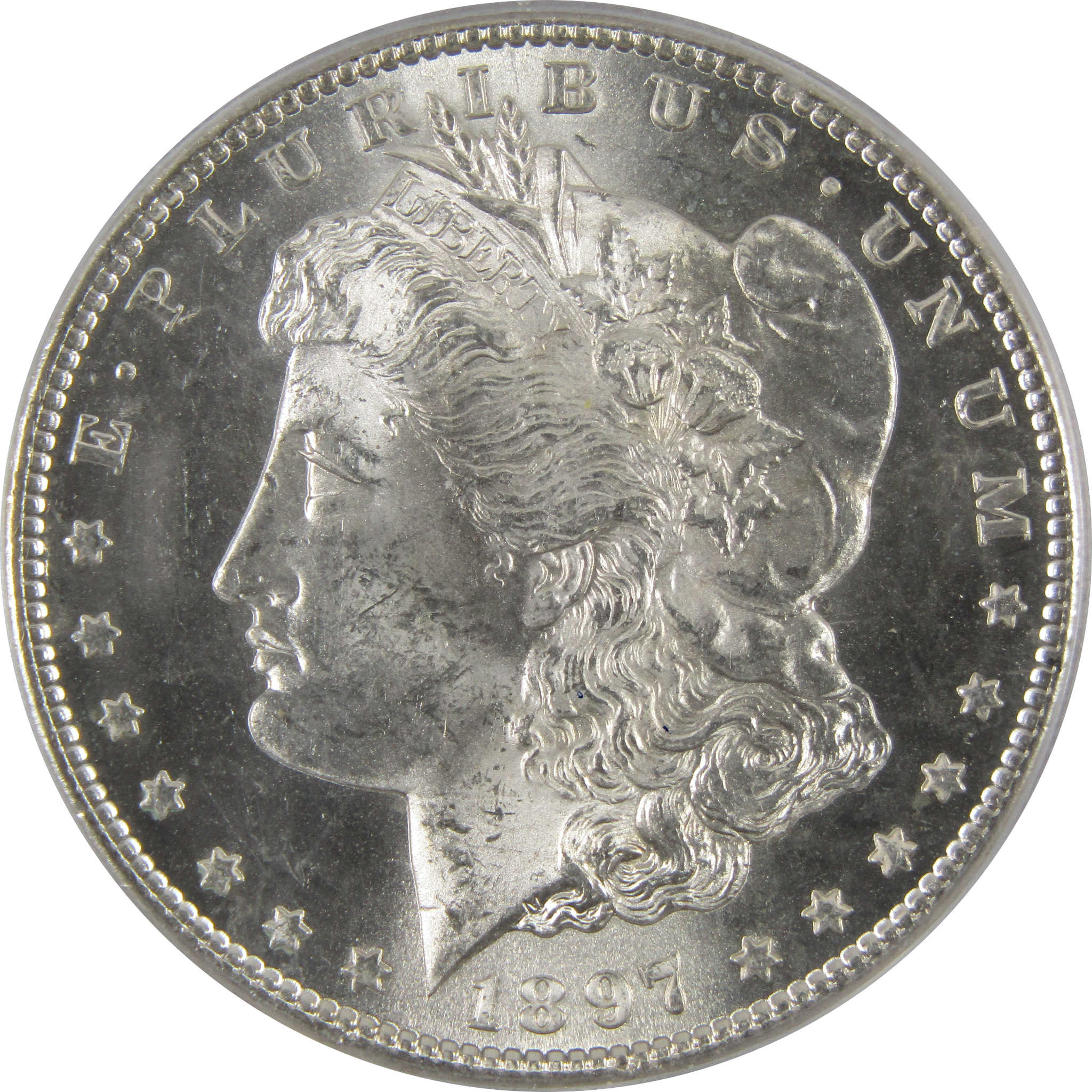 1897 S Morgan Dollar MS 64 ICG 90% Silver $1 Uncirculated SKU:I8685 - Morgan coin - Morgan silver dollar - Morgan silver dollar for sale - Profile Coins &amp; Collectibles