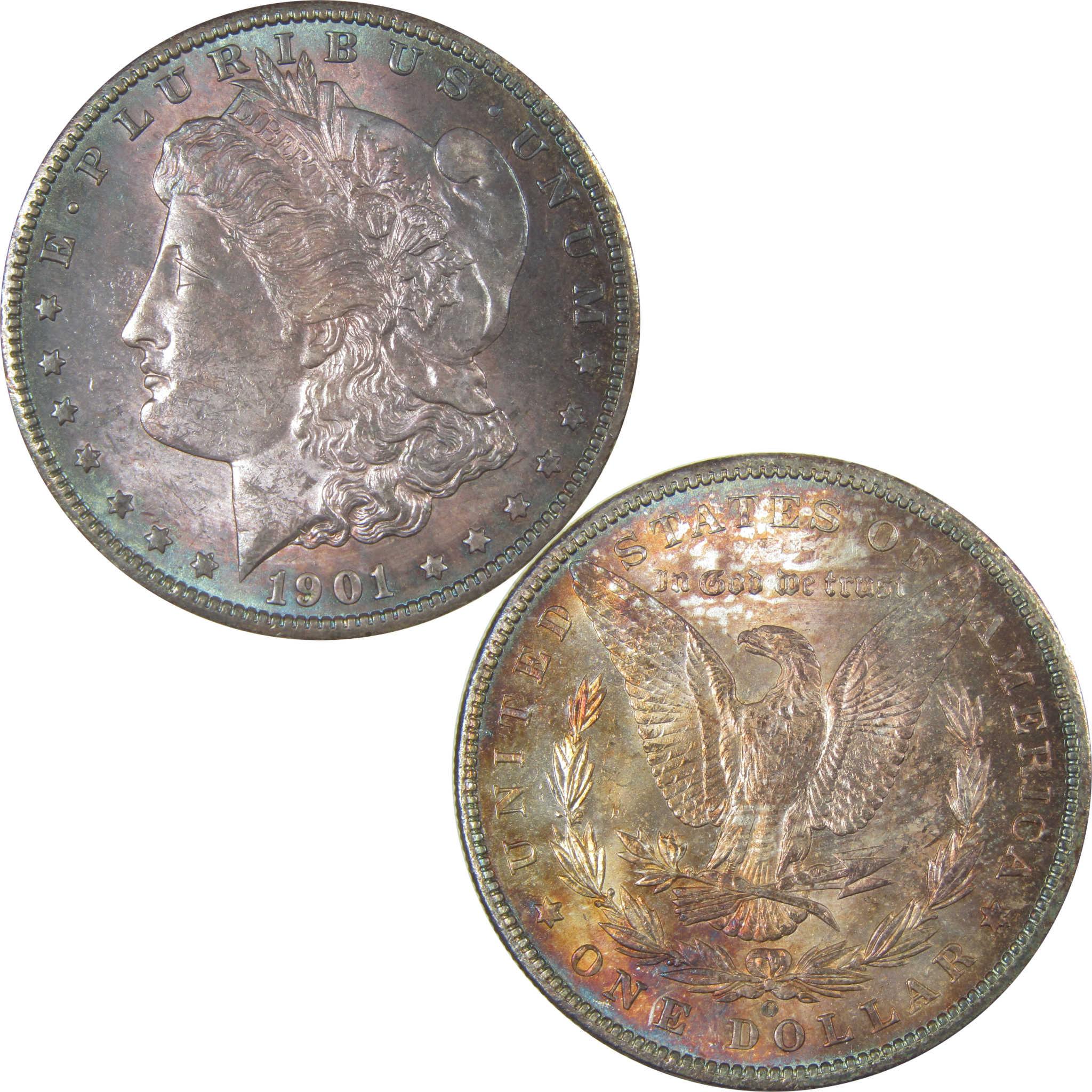 1901 O Morgan Dollar Uncirculated Silver $1 Coin Toned SKU:CPC1001