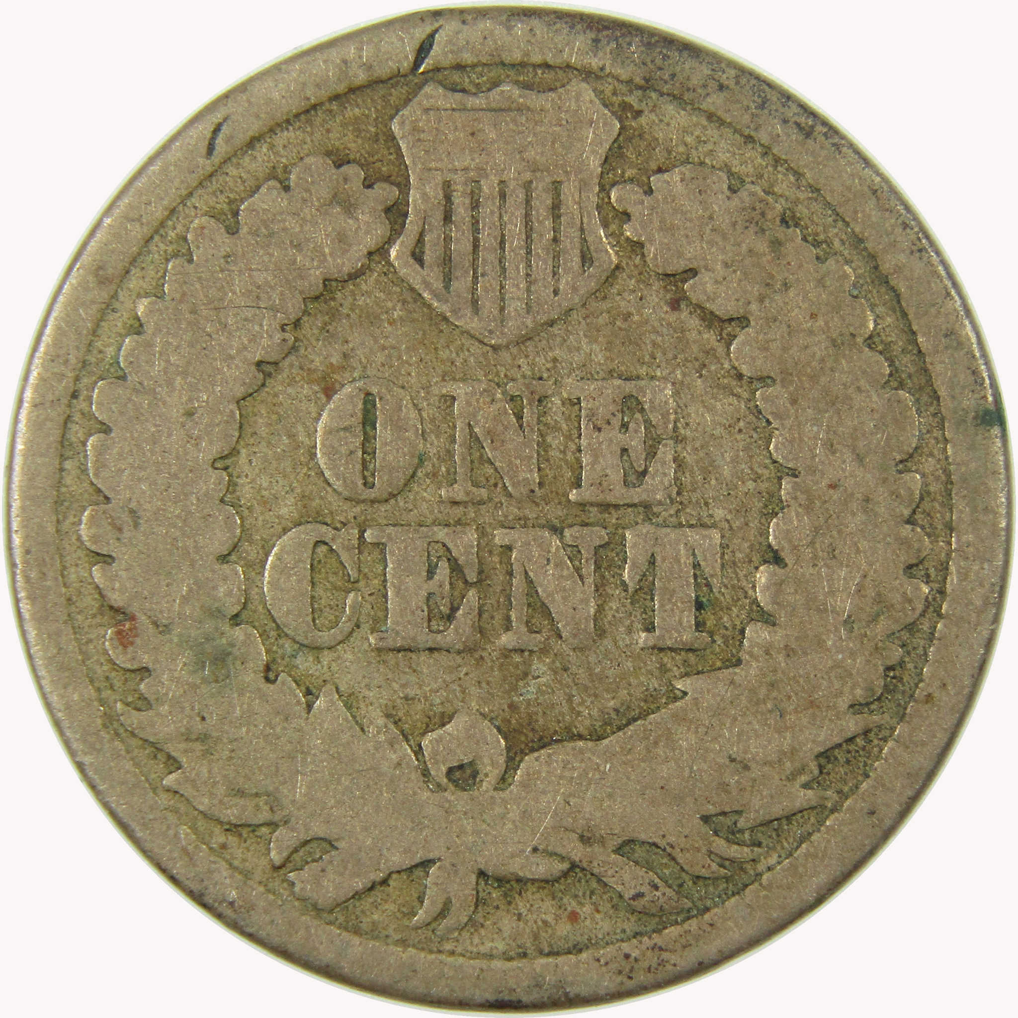 1860 Pointed Bust Indian Head 1c AG About Good Details SKU:CP1064