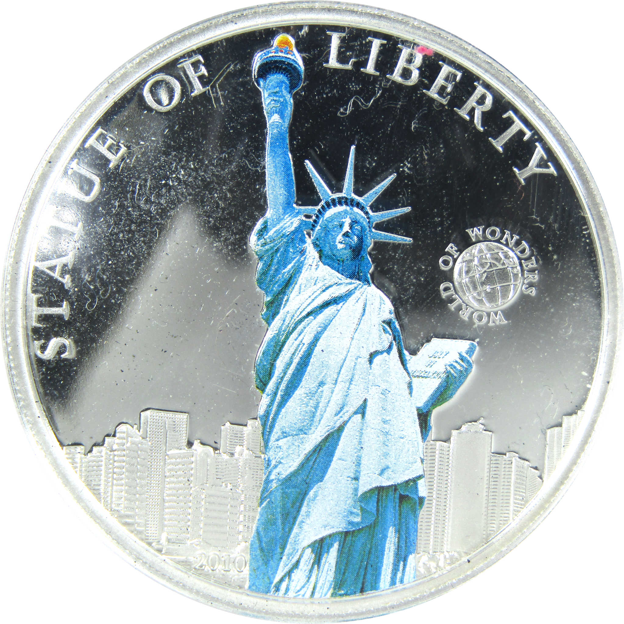 2010 Statue of Liberty Palau Proof Comm 25 g .925 Silver SKU:CPC7055