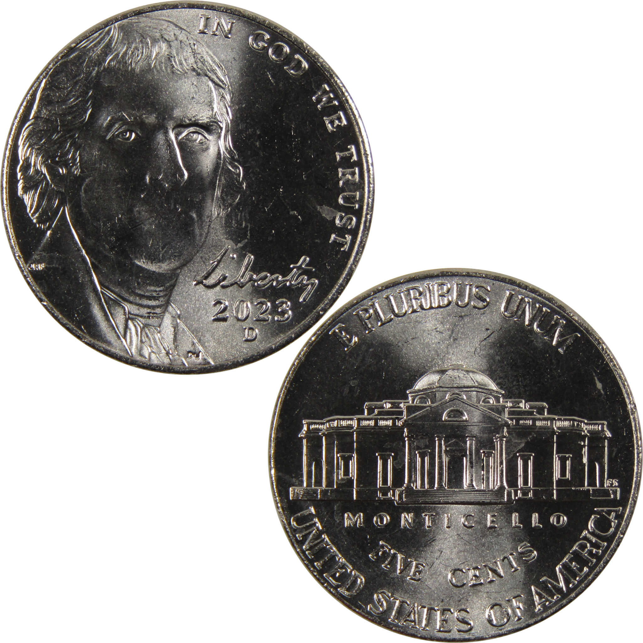 2023 D Jefferson Nickel BU Uncirculated 5c Coin