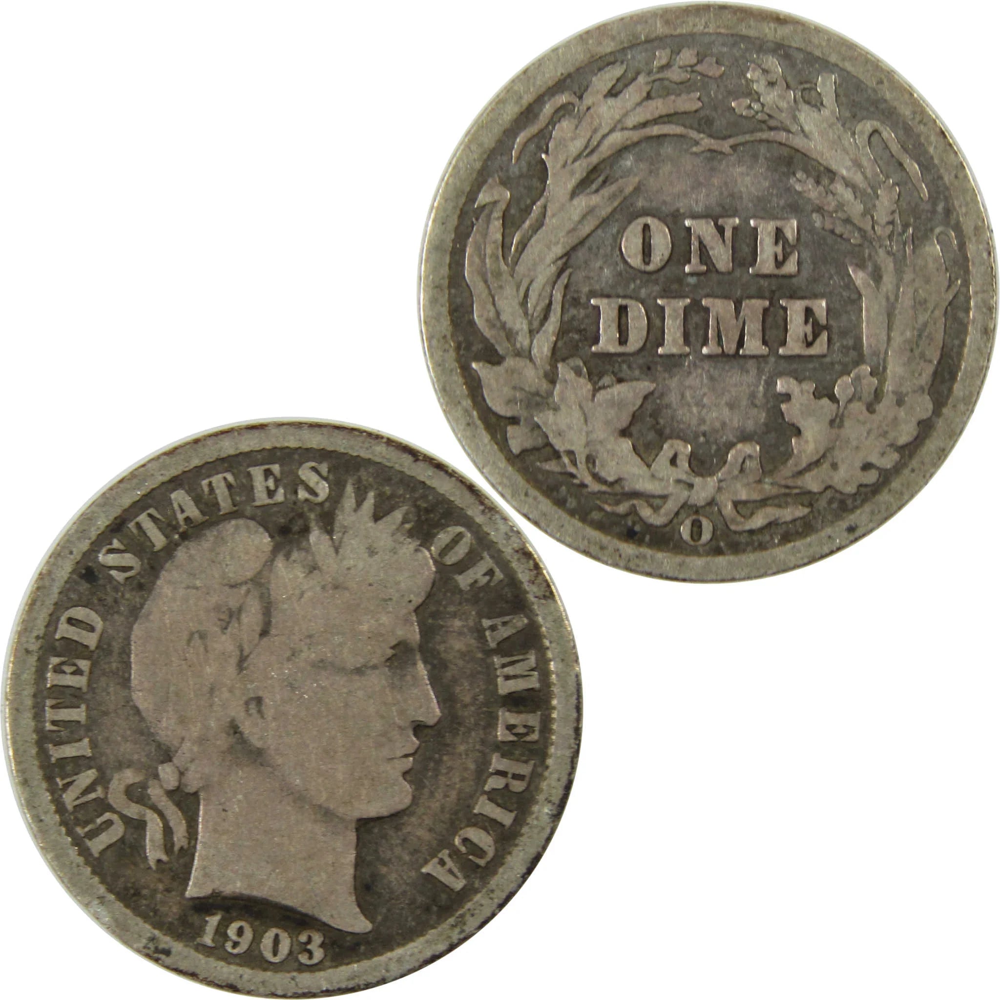 1903 O Barber Silver Dime AG About Good 10c Coin Collectible SKU:CP726