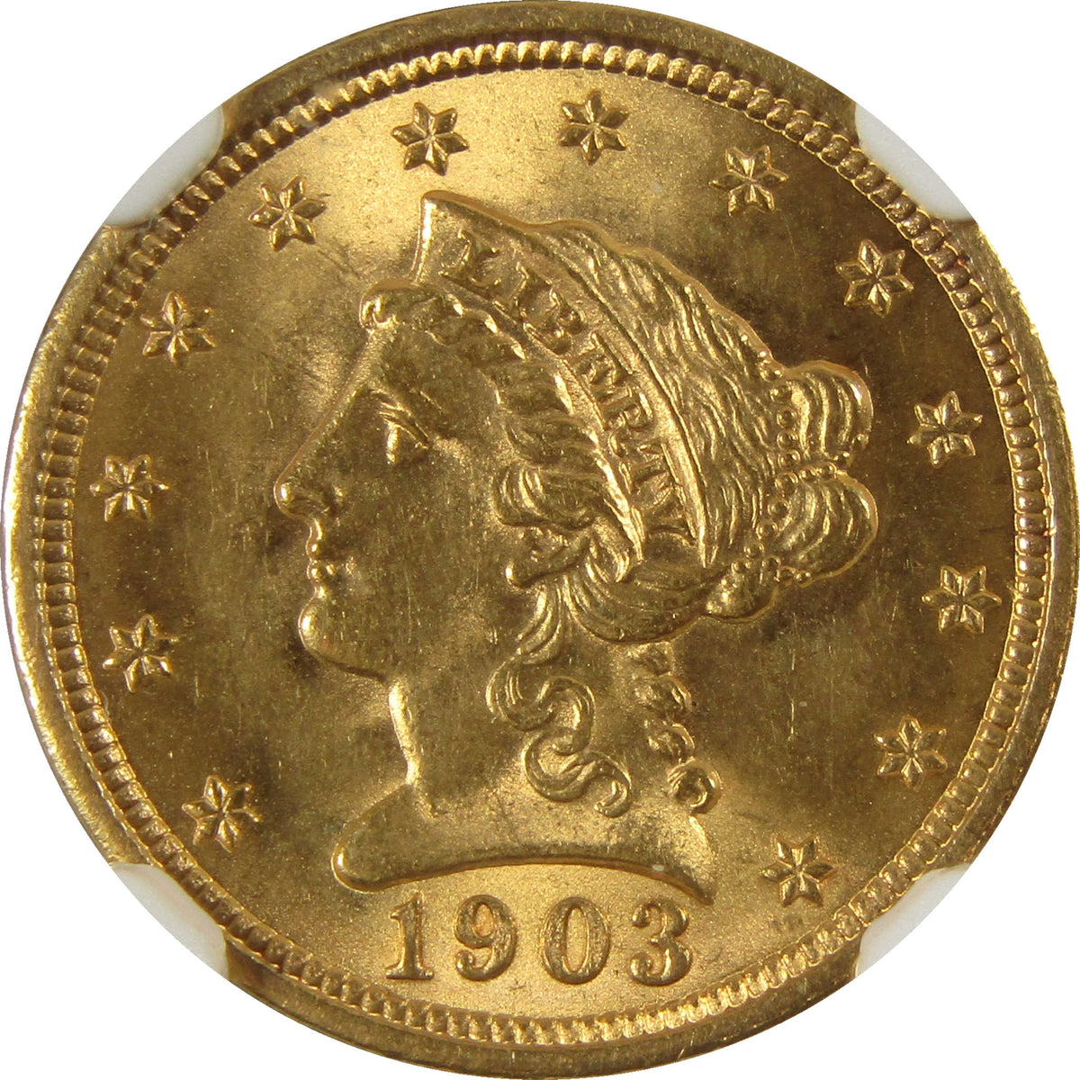 1903 $2.50 Liberty Head Gold Quarter Eagle MS 64 NGC Coin SKU:I28288