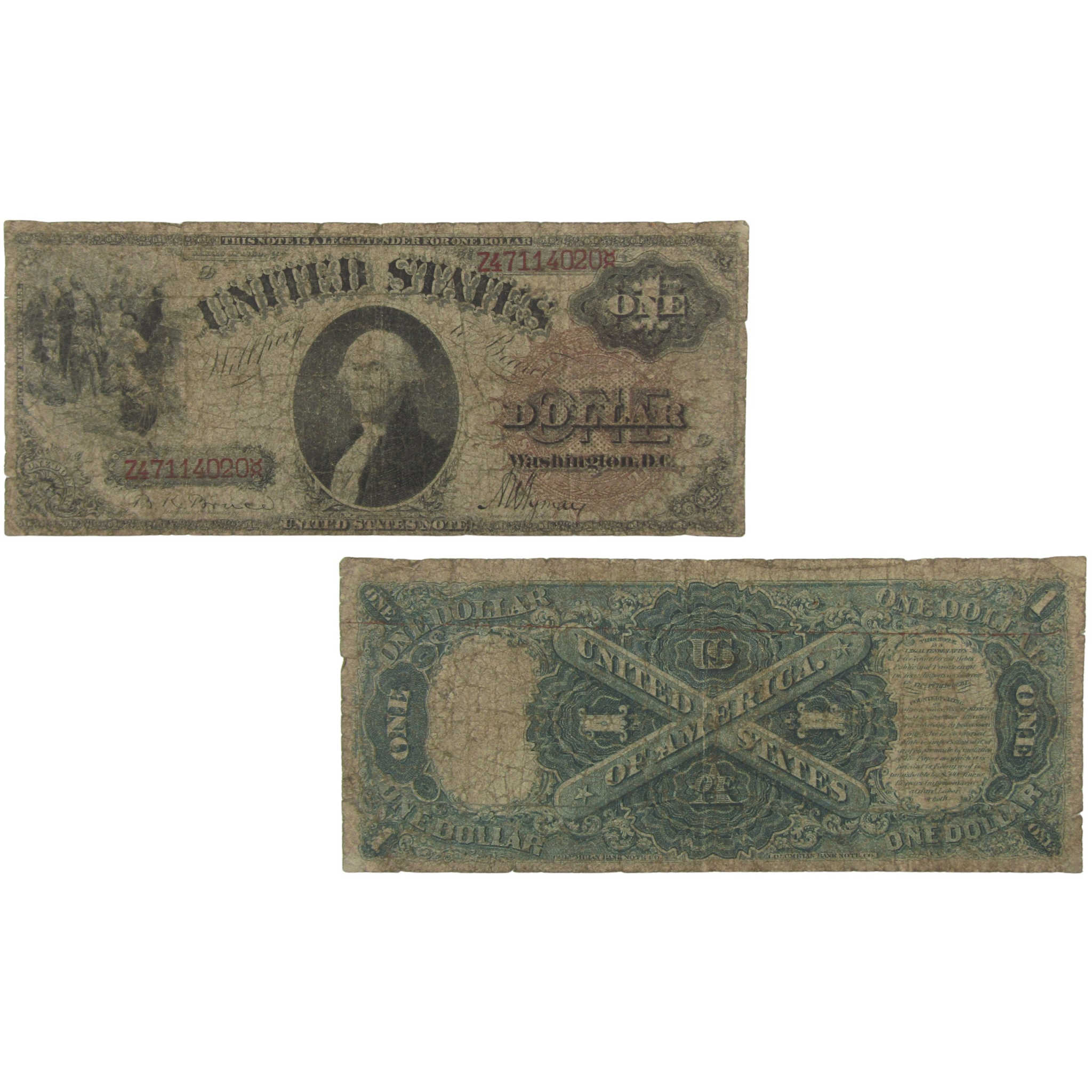 1880 $1 Large Size Legal Tender Note Fr 30 G Good Currency Collectible