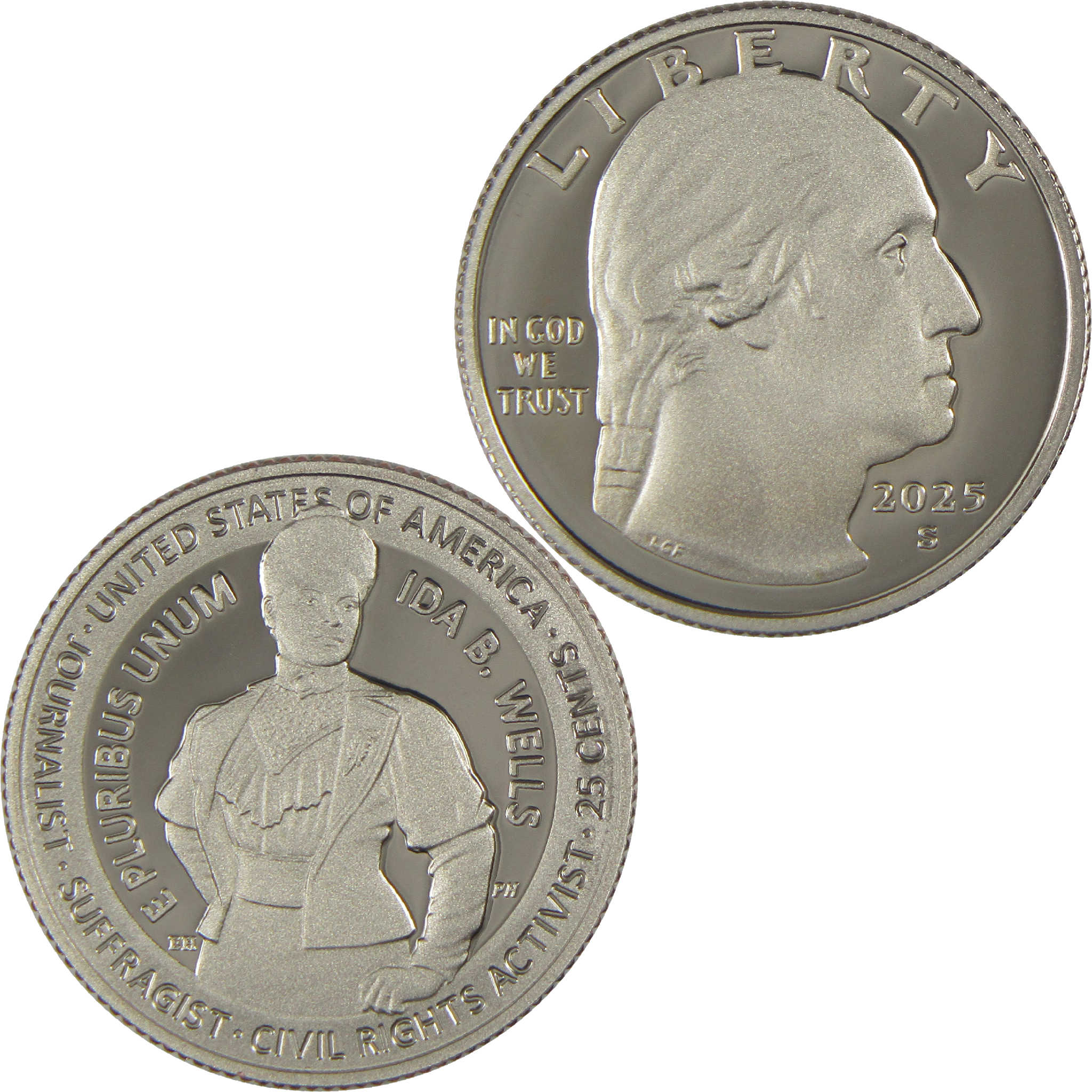 2025 S Ida B. Wells American Women Quarter Choice Proof Clad 25c Coin