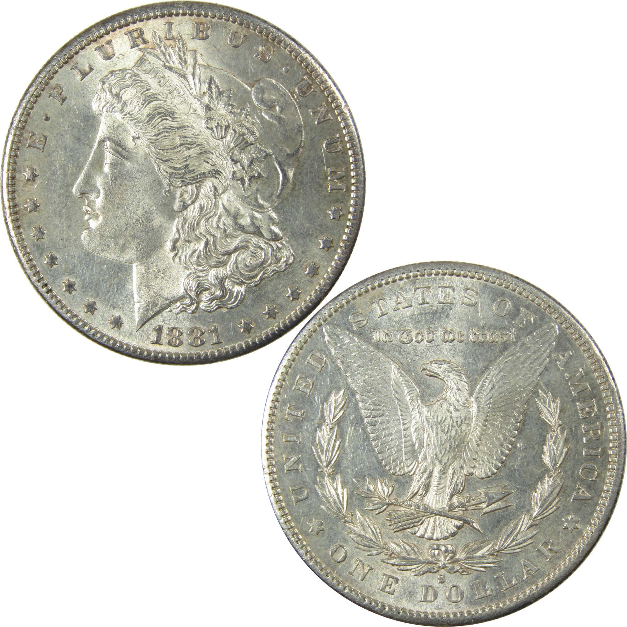 1881 S Morgan Silver Dollar Borderline Uncirculated $1 Coin SKU:I25357 - Morgan coin - Morgan silver dollar - Morgan silver dollar for sale - Profile Coins &amp; Collectibles