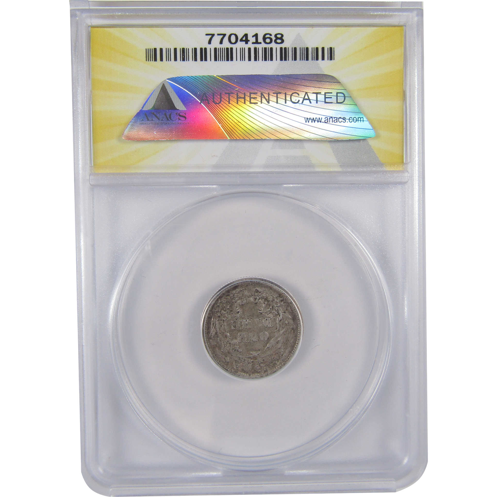 1876 Seated Liberty Dime AU 53 ANACS Silver 10c Coin SKU:I17473