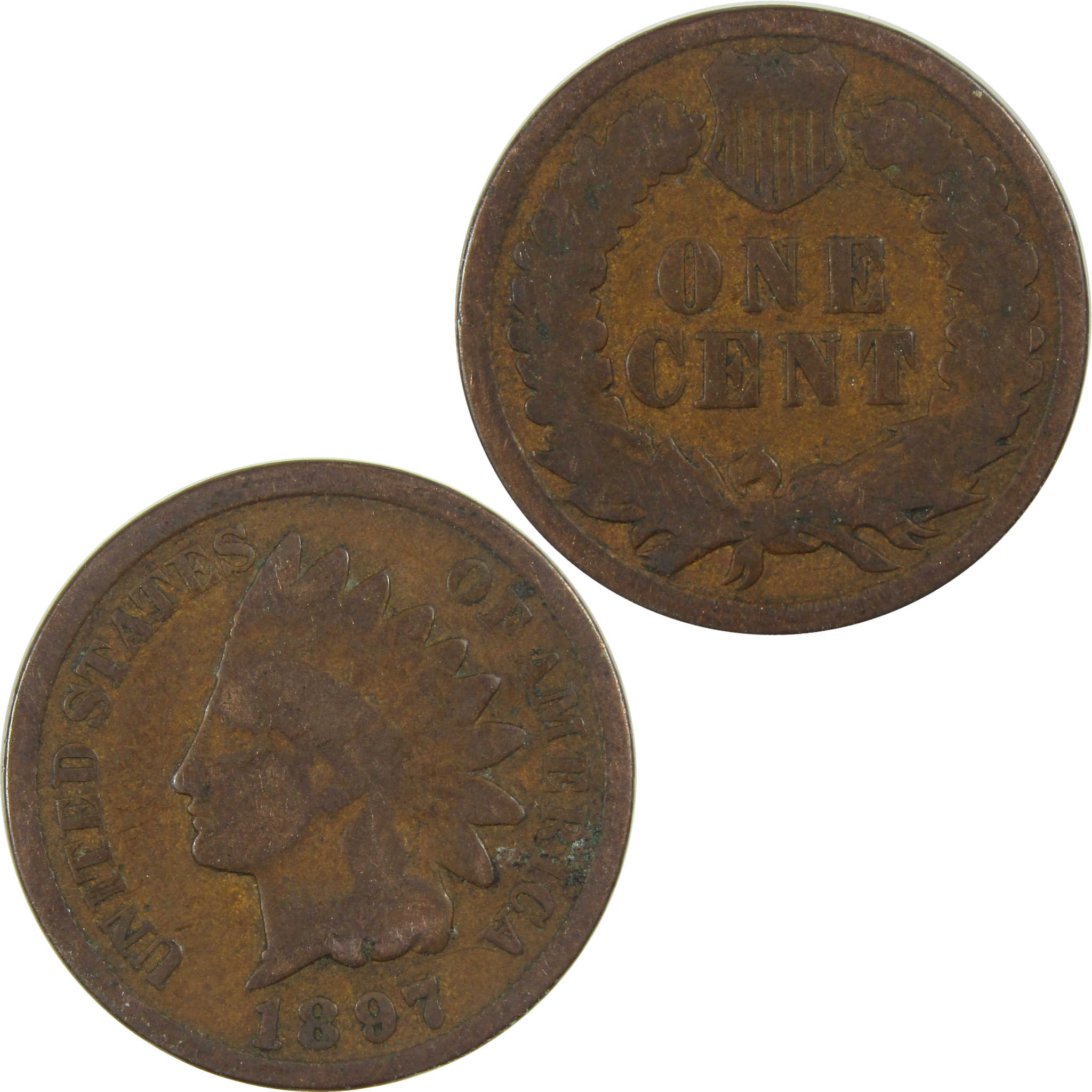 1897 Indian Head Cent G Good Penny 1c Coin SKU:I27031