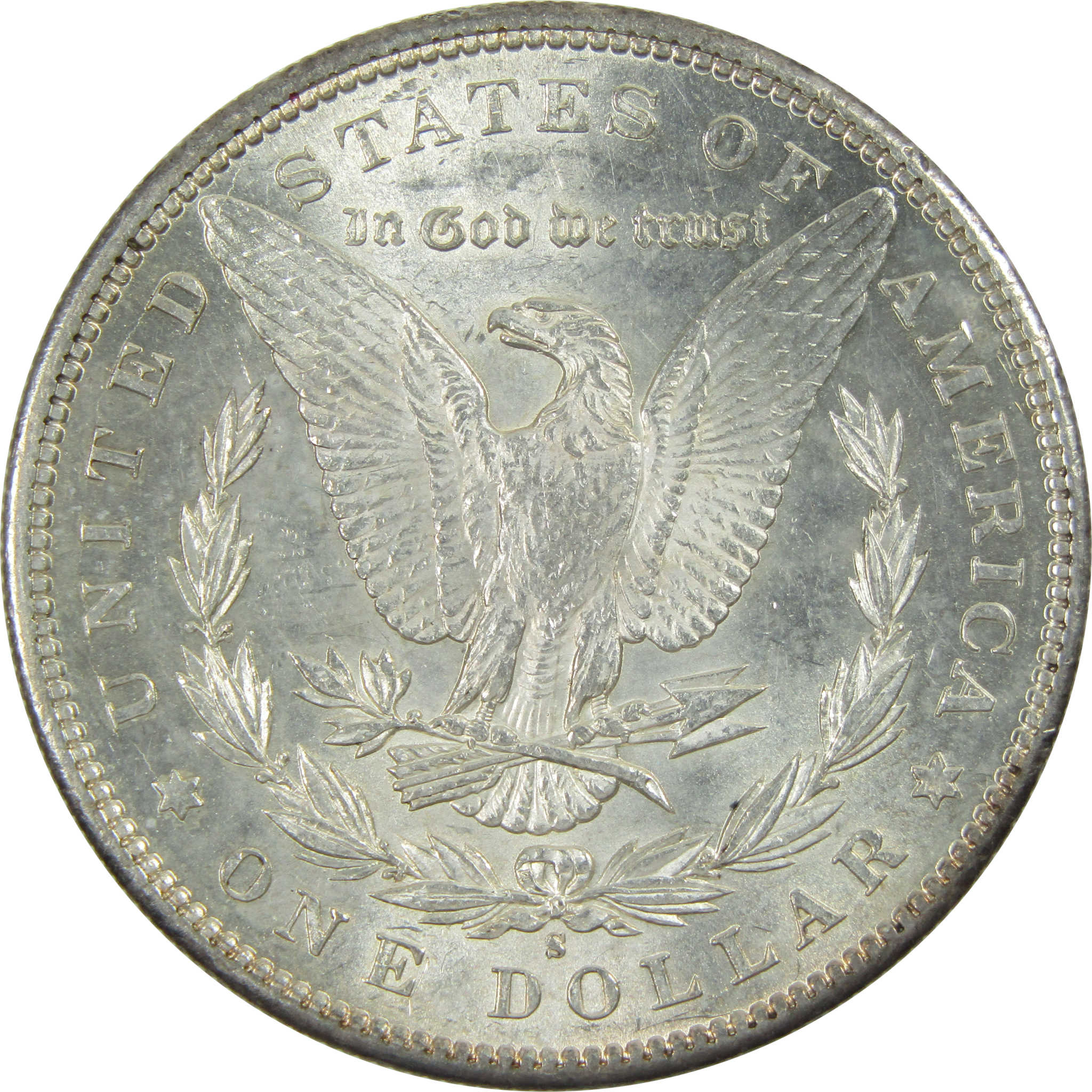 1897 S Morgan Dollar AU About Uncirculated Silver $1 Coin SKU:I13674 - Morgan coin - Morgan silver dollar - Morgan silver dollar for sale - Profile Coins &amp; Collectibles