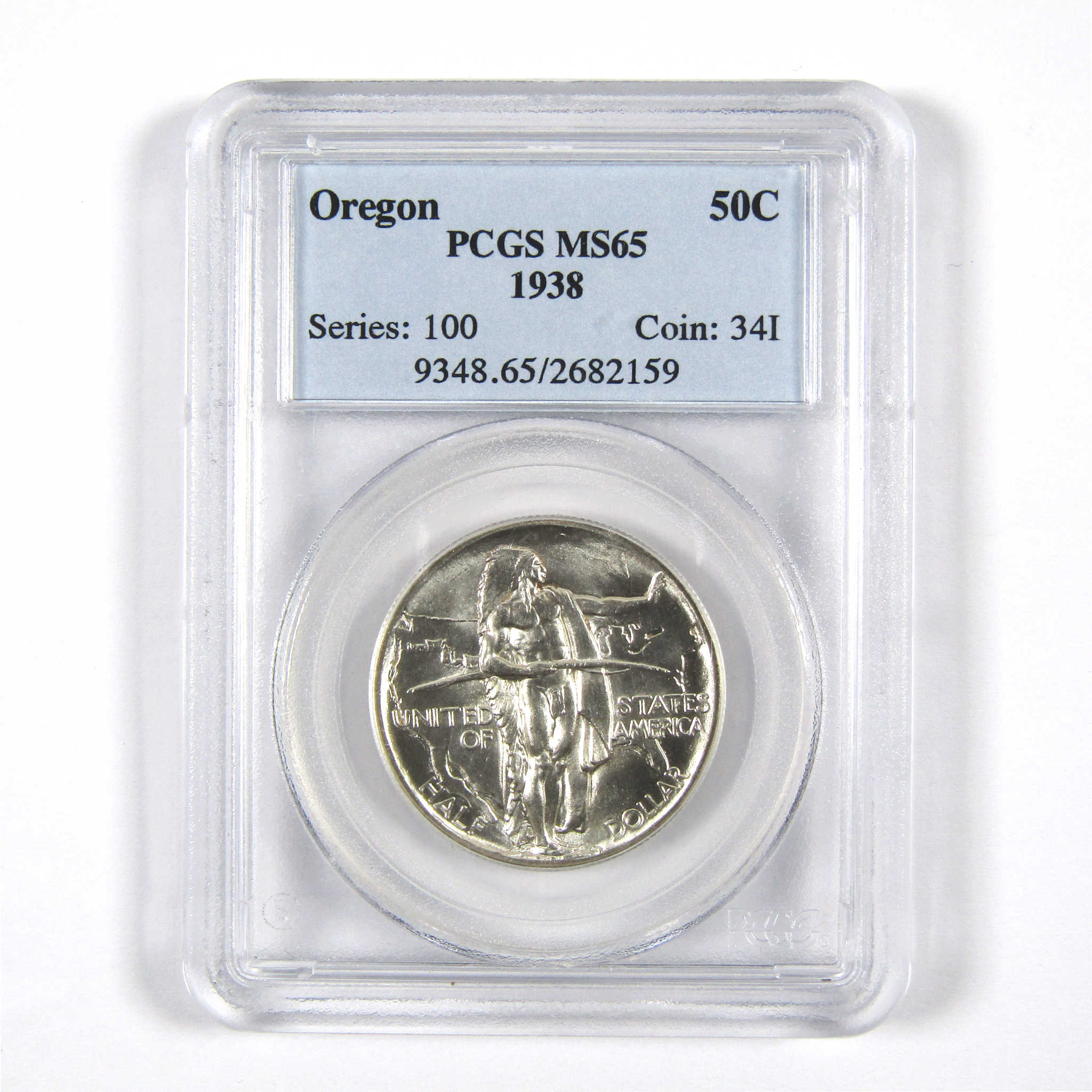 OR Trail Memorial Comm 1938 MS65 PCGS 90% Sil 50c Unc SKU:I8719