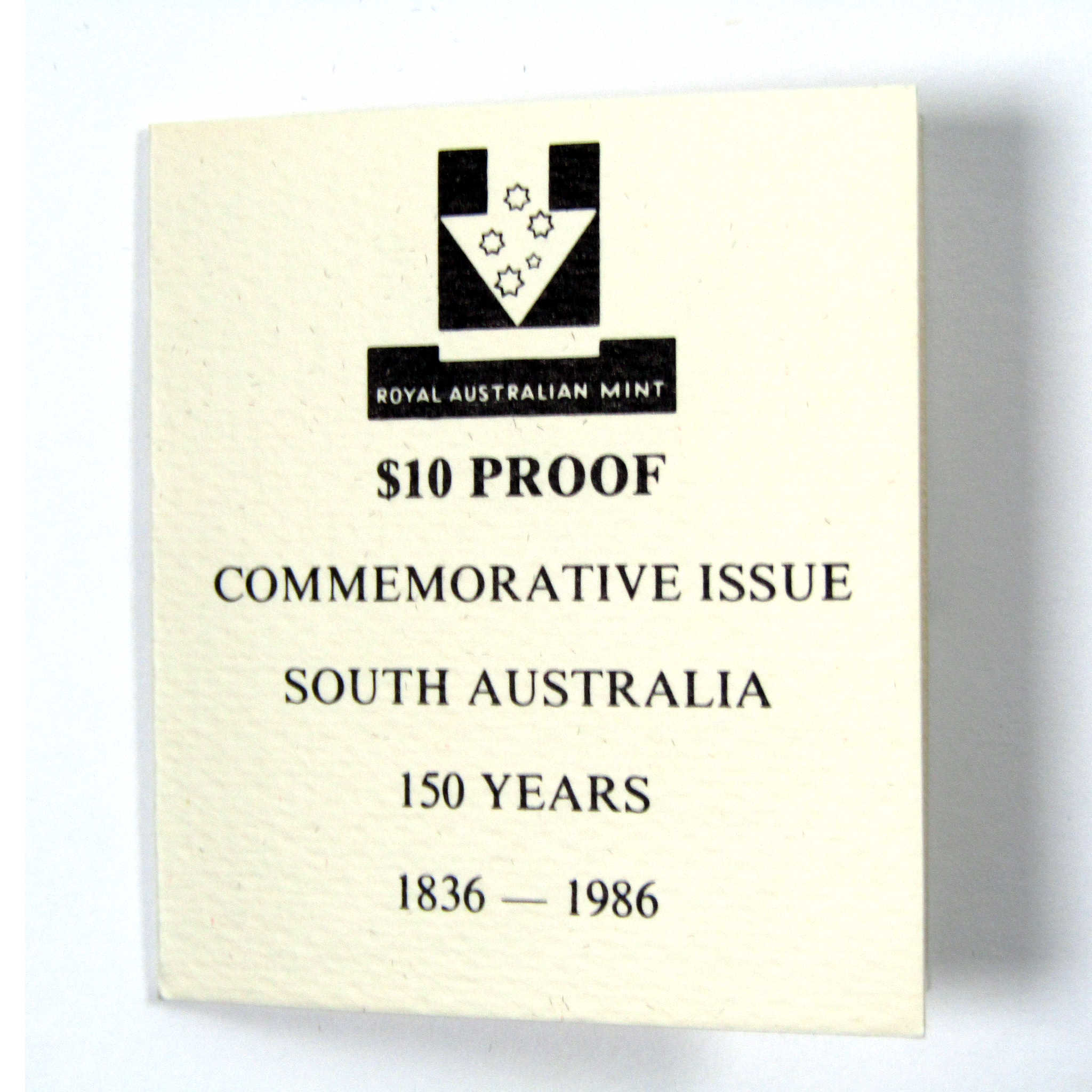 1986 Australian South Australia Commemorative OGP COA SKU:CPC4403