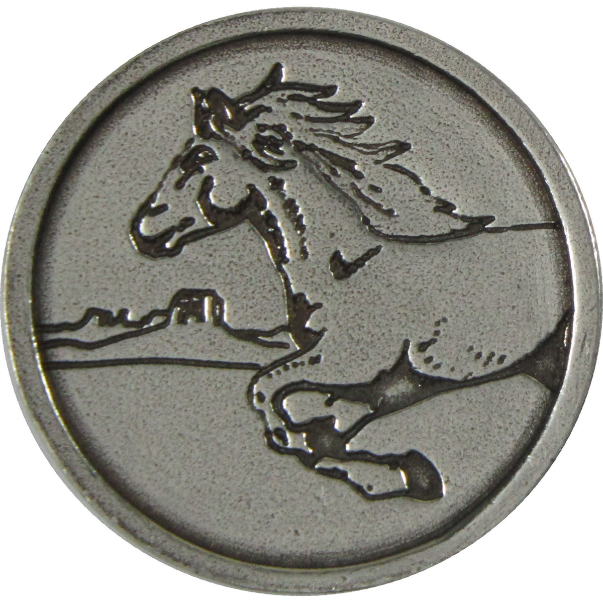 Horse Heads & Tails Pewter Pocket Coin