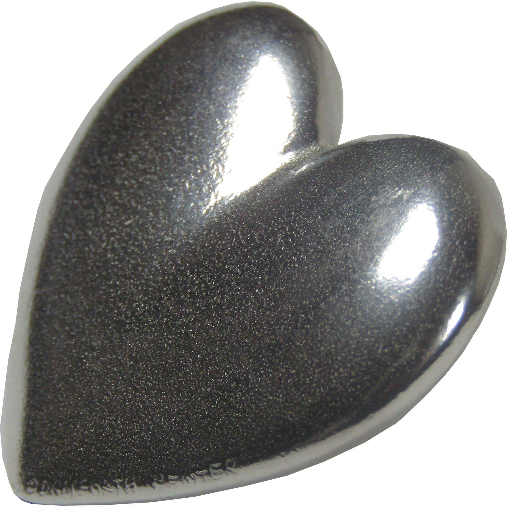 Heart Pewter Palm Stone Hand Made Gift