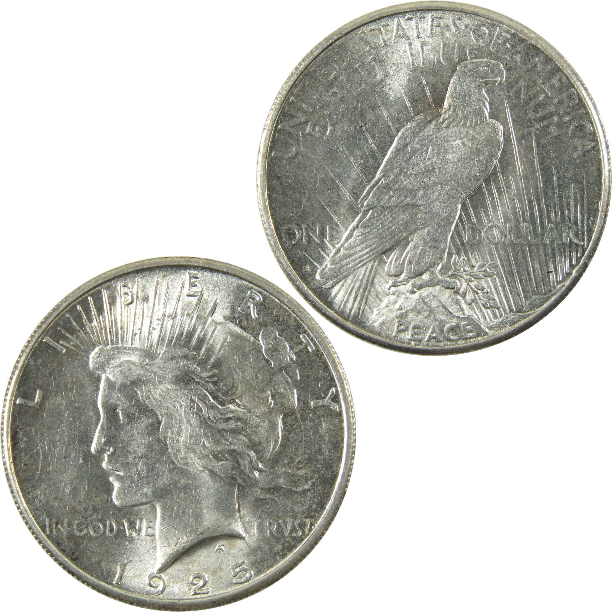 1925 S Peace Dollar Borderline Uncirculated Silver $1 Coin SKU:I14905