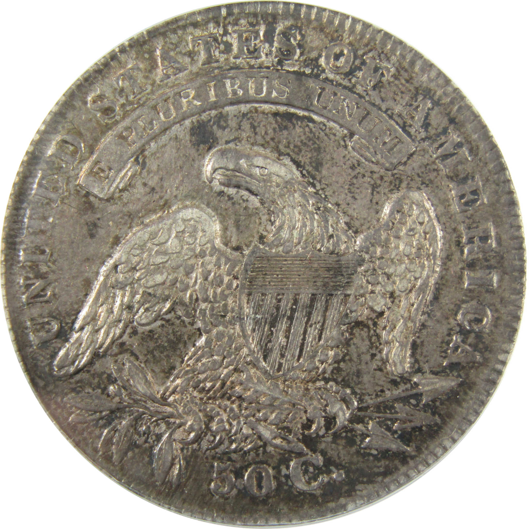1834 Large Date and Letters Capped Bust 50c AU 50 ANACS SKU:I28055