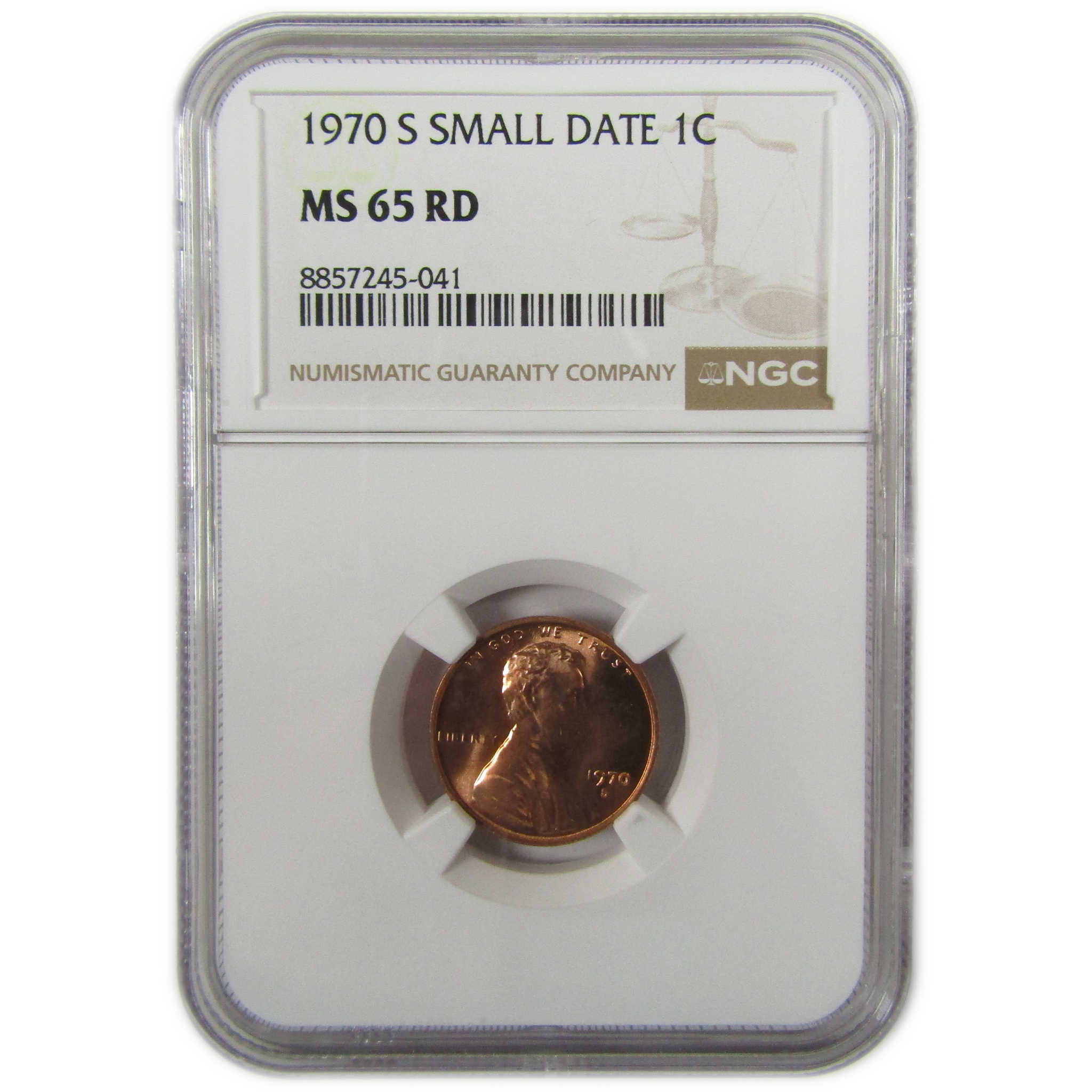1970 S Small Date Lincoln Memorial Cent MS 65 RD NGC SKU:I28343