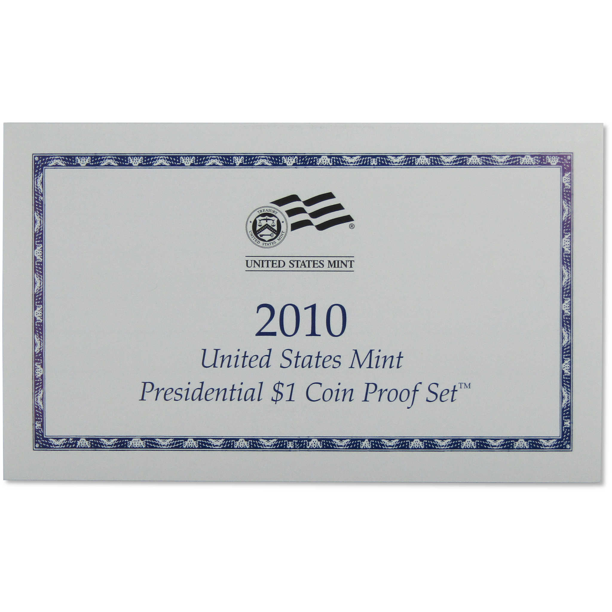 2010 Presidential Dollar Proof Set U.S. Mint Packaging OGP COA