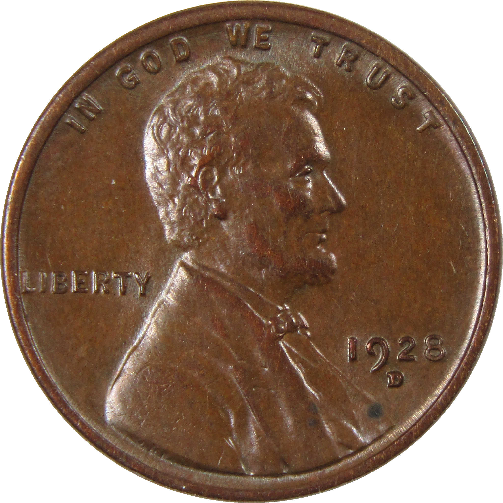 1928 D Lincoln Wheat Cent AU 1c Coin SKU:I11619