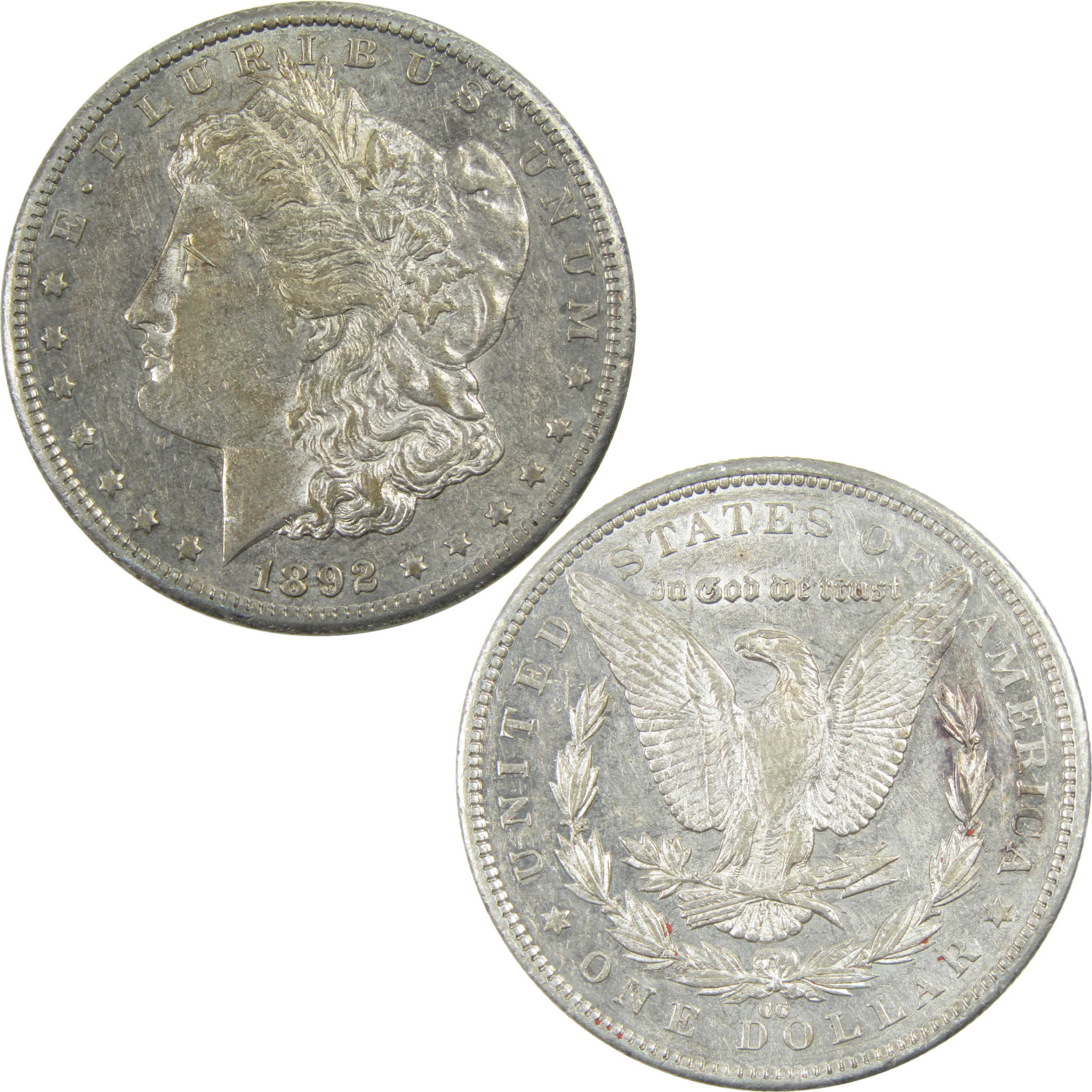 1892 CC Morgan Dollar XF EF Extremely Fine Silver $1 Coin SKU:I13110 - Morgan coin - Morgan silver dollar - Morgan silver dollar for sale - Profile Coins &amp; Collectibles