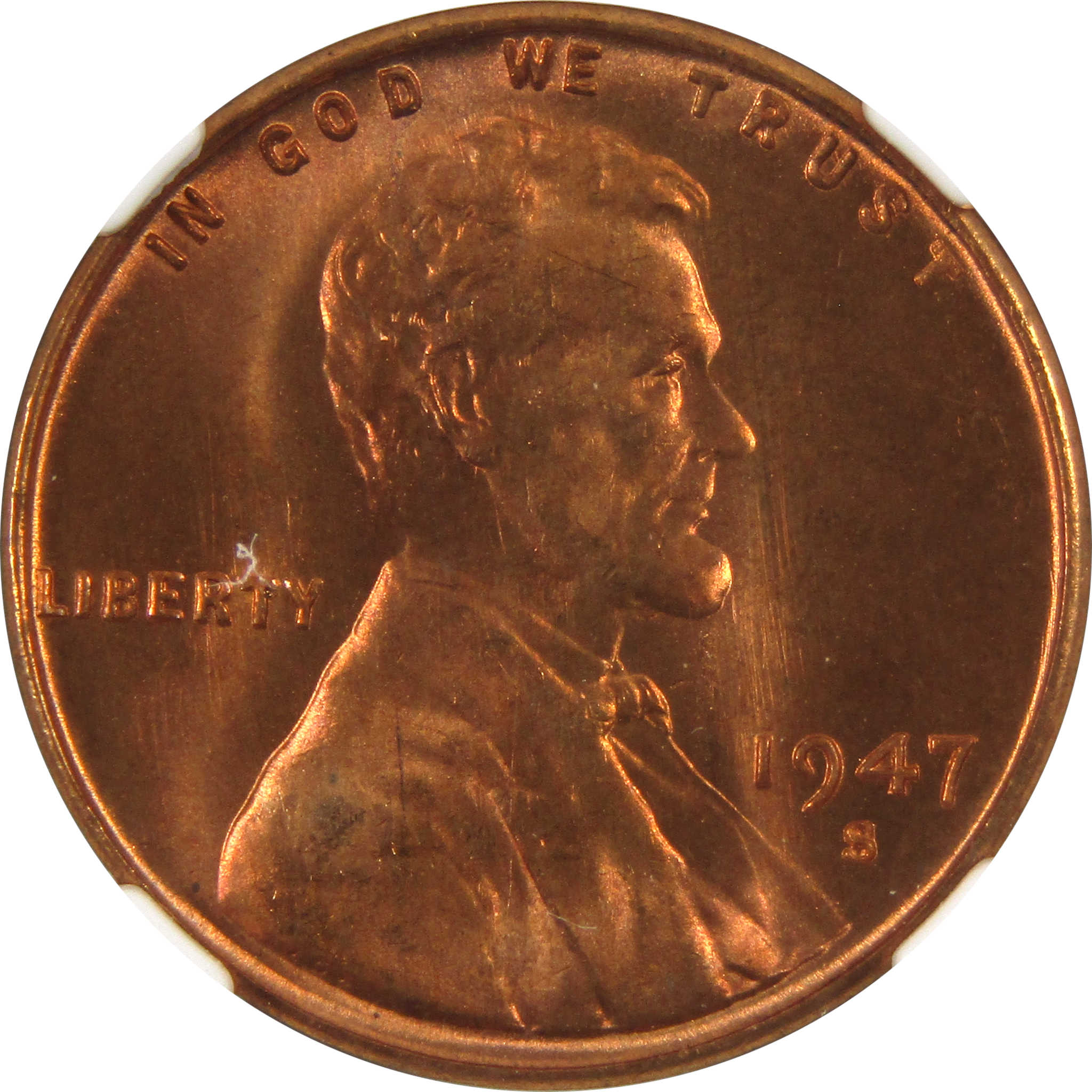 1947 S Lincoln Wheat Cent MS 67 RD NGC Penny 1c Uncirculated SKU:I9698