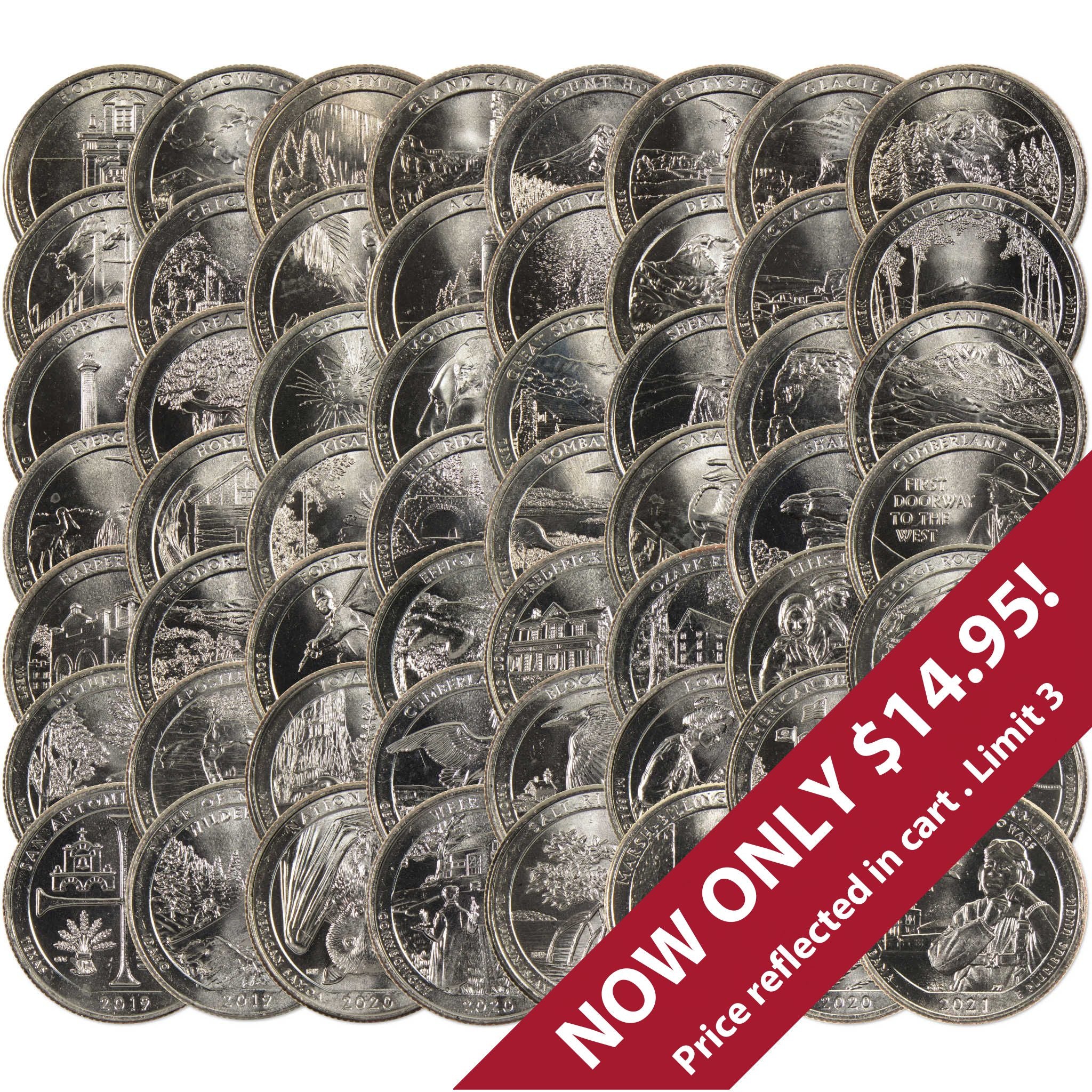 2010-2021 National Park Quarter Set NOW ONLY $14.95. Limit 3