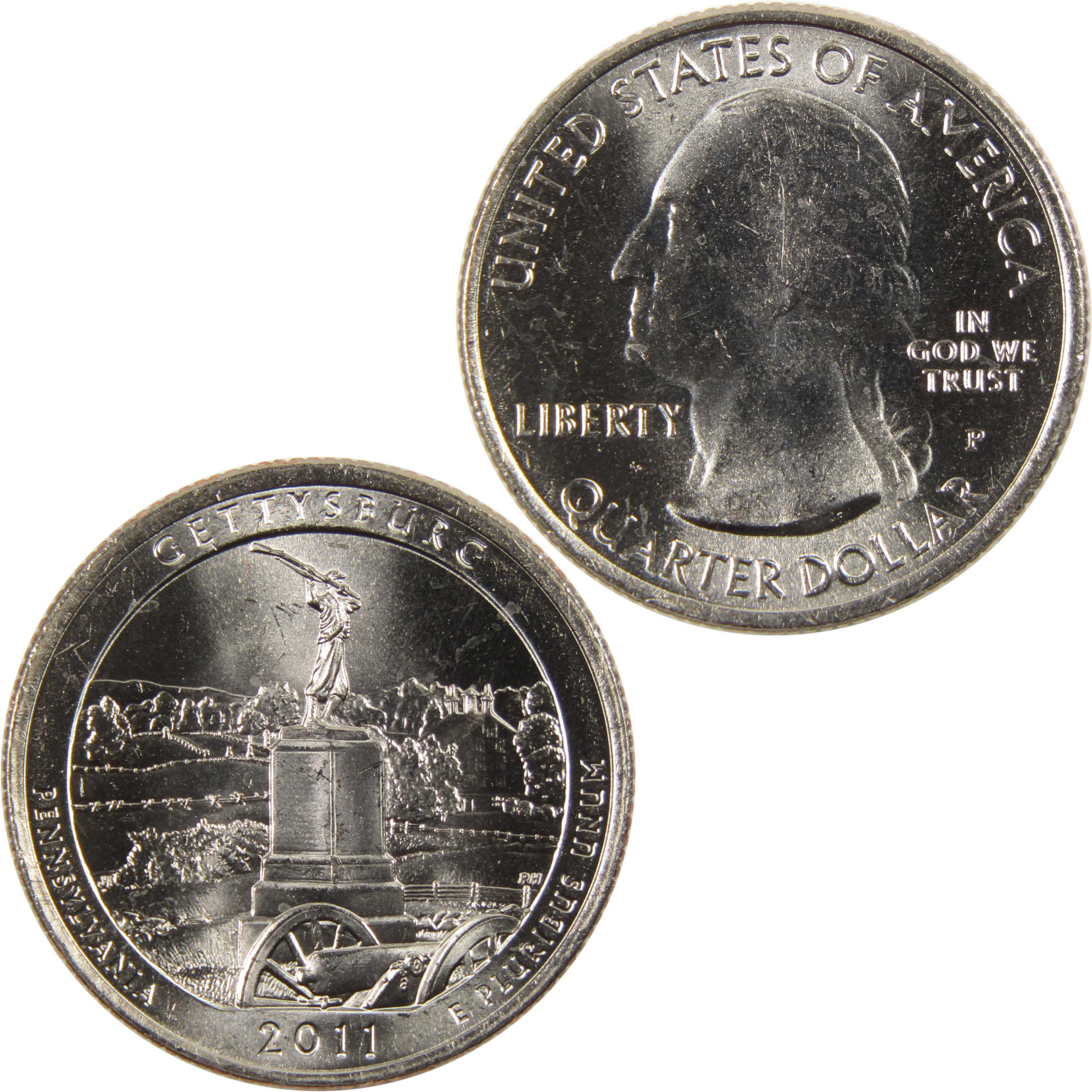 2011 P Gettysburg National Military Park Quarter Uncirculated Clad 25c