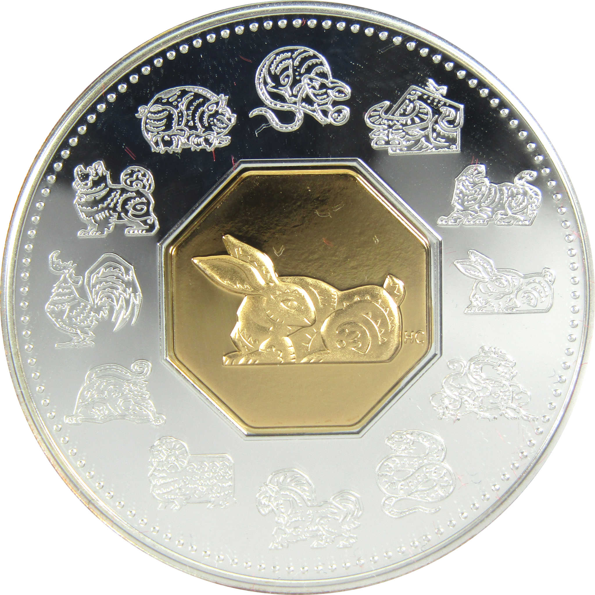 1999 Lunar Year of the Rabbit 1 oz .925 Silver 24K G Proof SKU:CPC6566