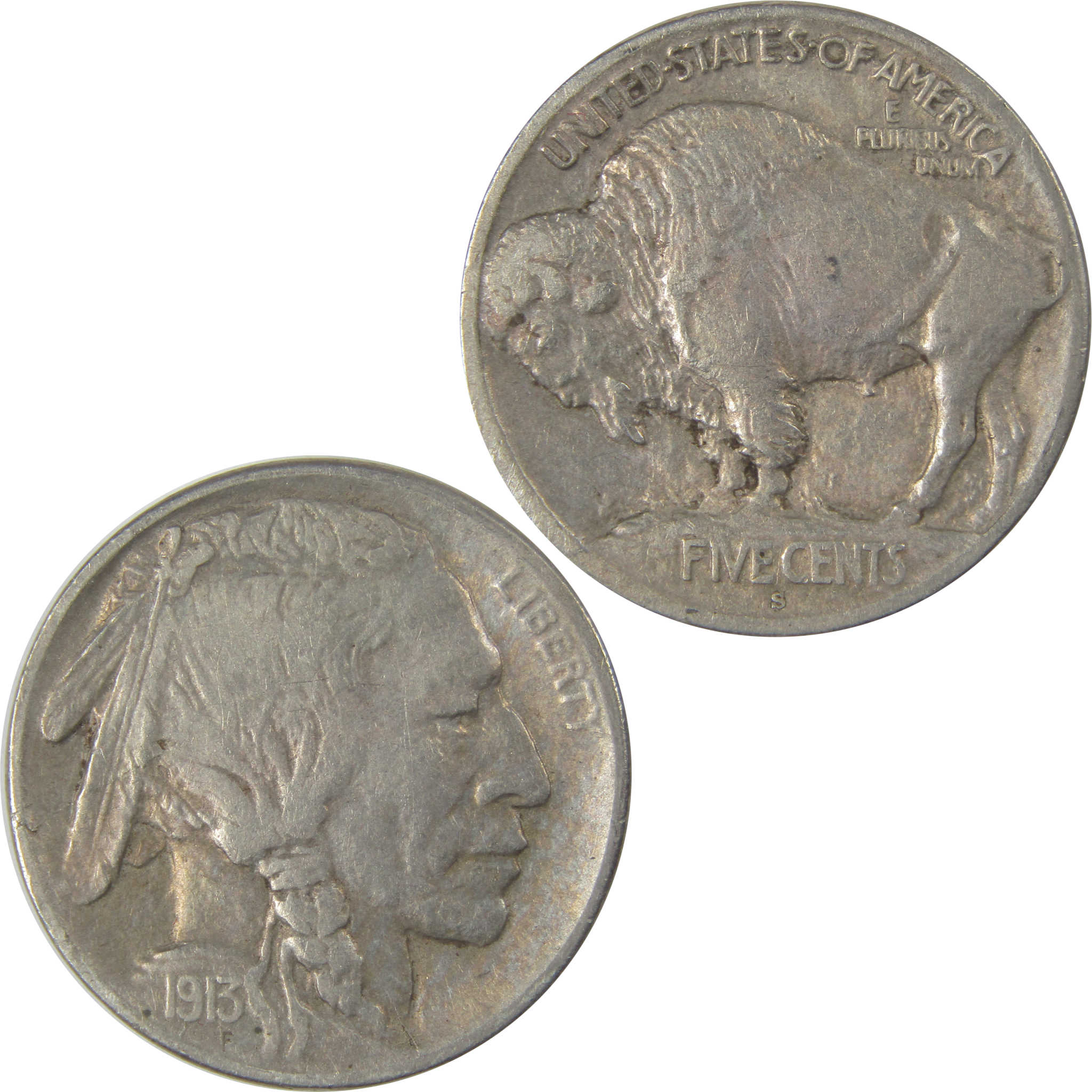 1913 S Type 1 Indian Head Buffalo Nickel VF Very Fine SKU:I22850