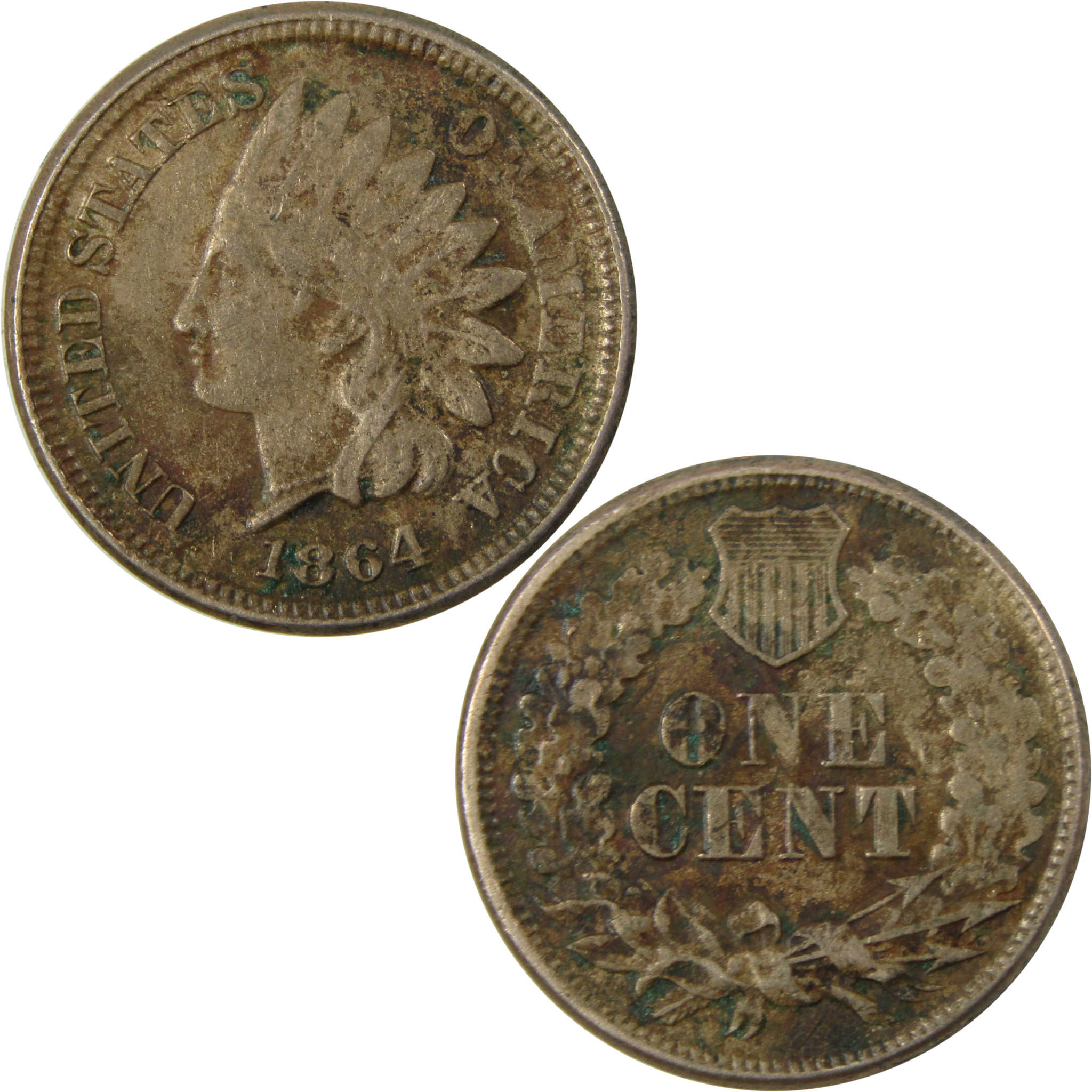 1864 Indian Head Copper-Nickel Cent VF Very Fine Details SKU:CP1199
