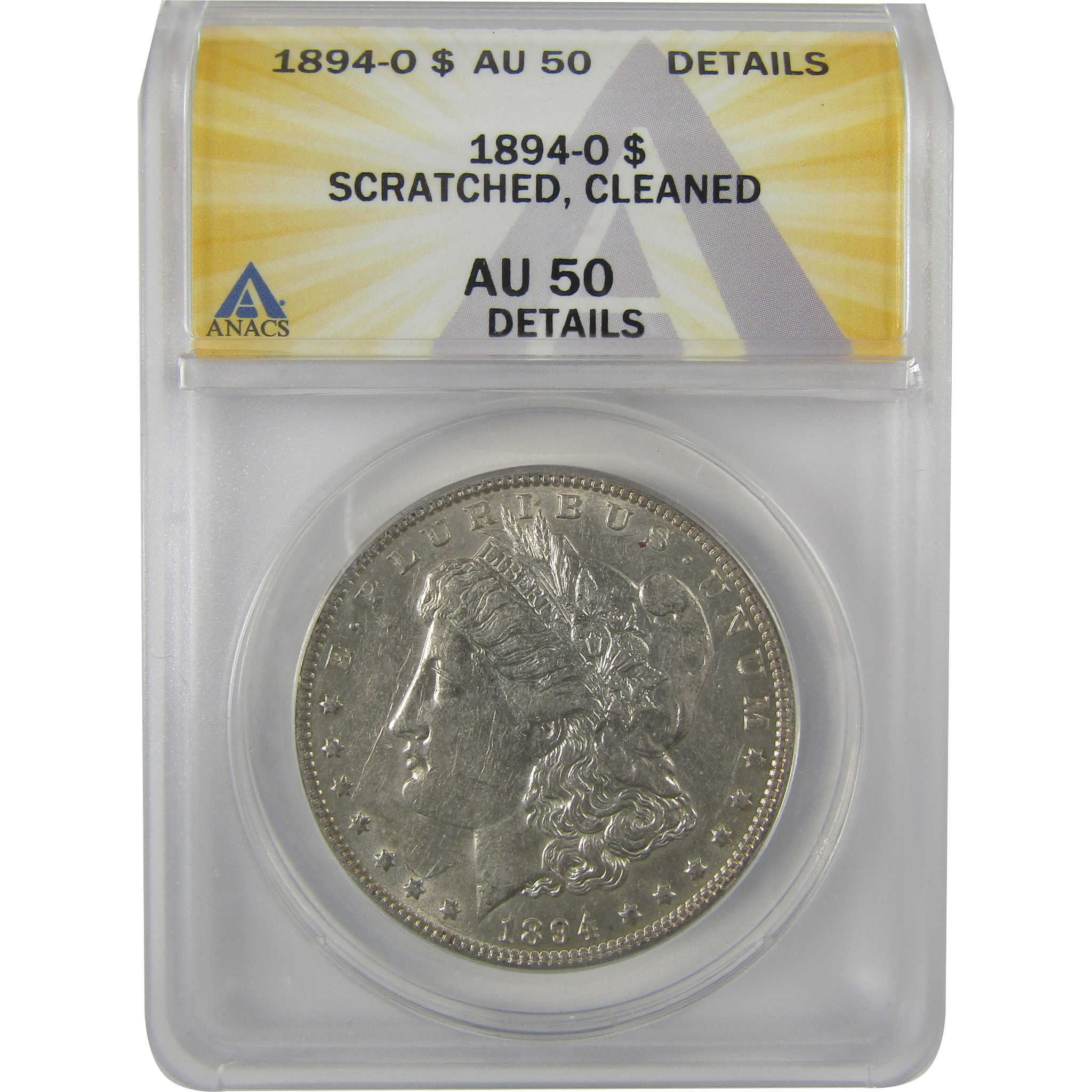 1894 O Morgan Dollar AU 50 Details ANACS Silver $1 Coin SKU:I19348 - Morgan coin - Morgan silver dollar - Morgan silver dollar for sale - Profile Coins &amp; Collectibles