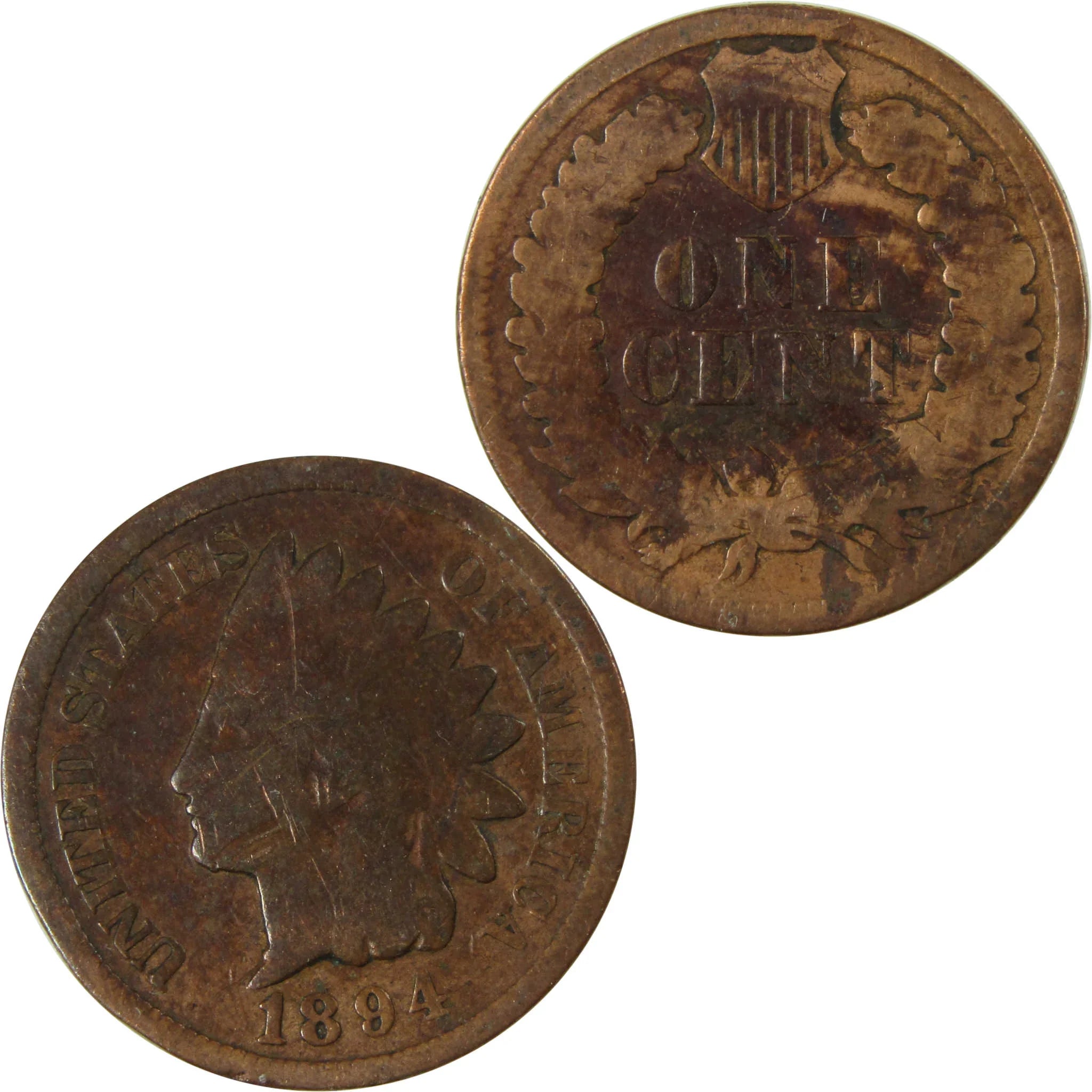 1894 Indian Head Cent G Good Details Penny 1c Coin SKU:I26560