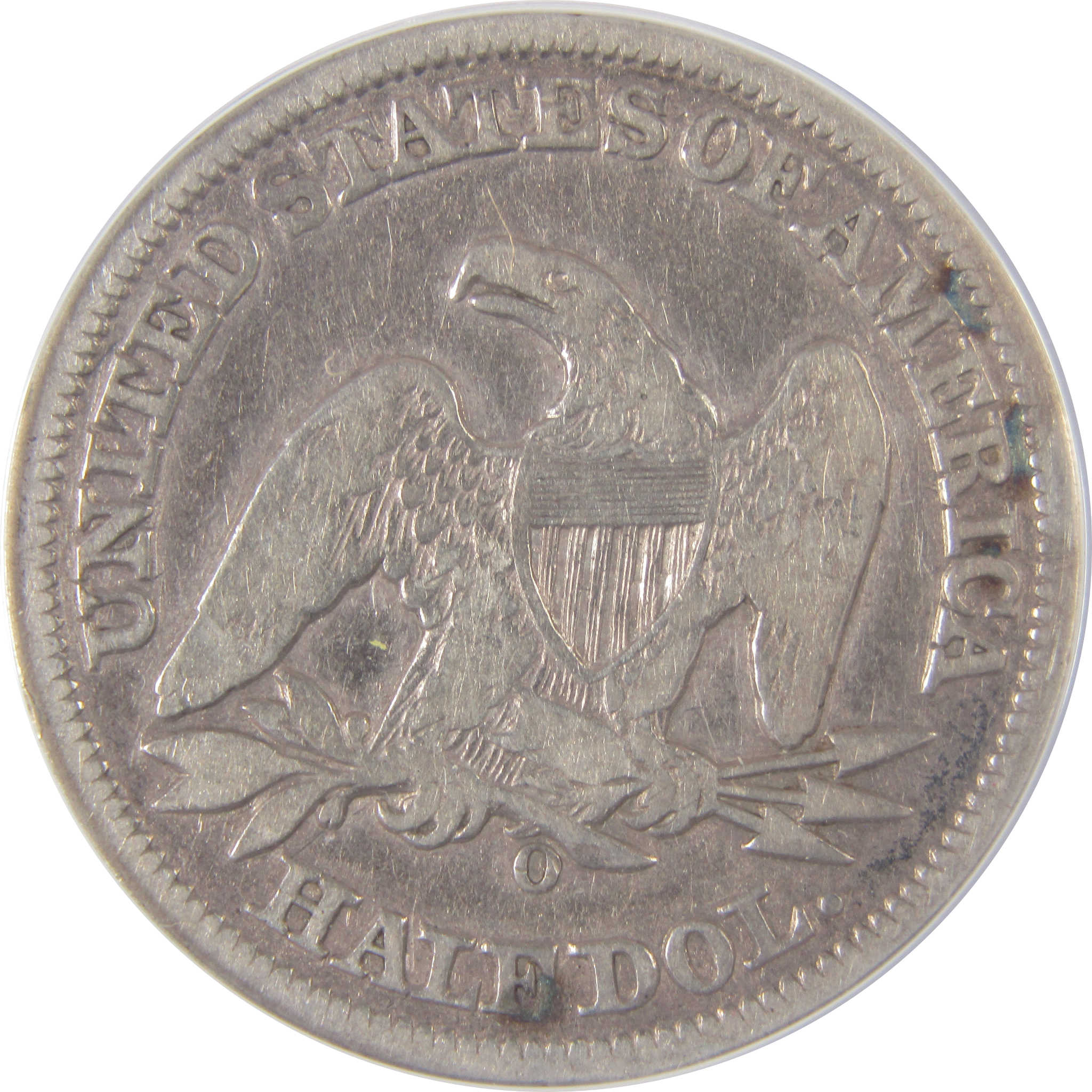 1858 O Seated Liberty Half Dollar F 12 ANACS Silver 50c SKU:I17468