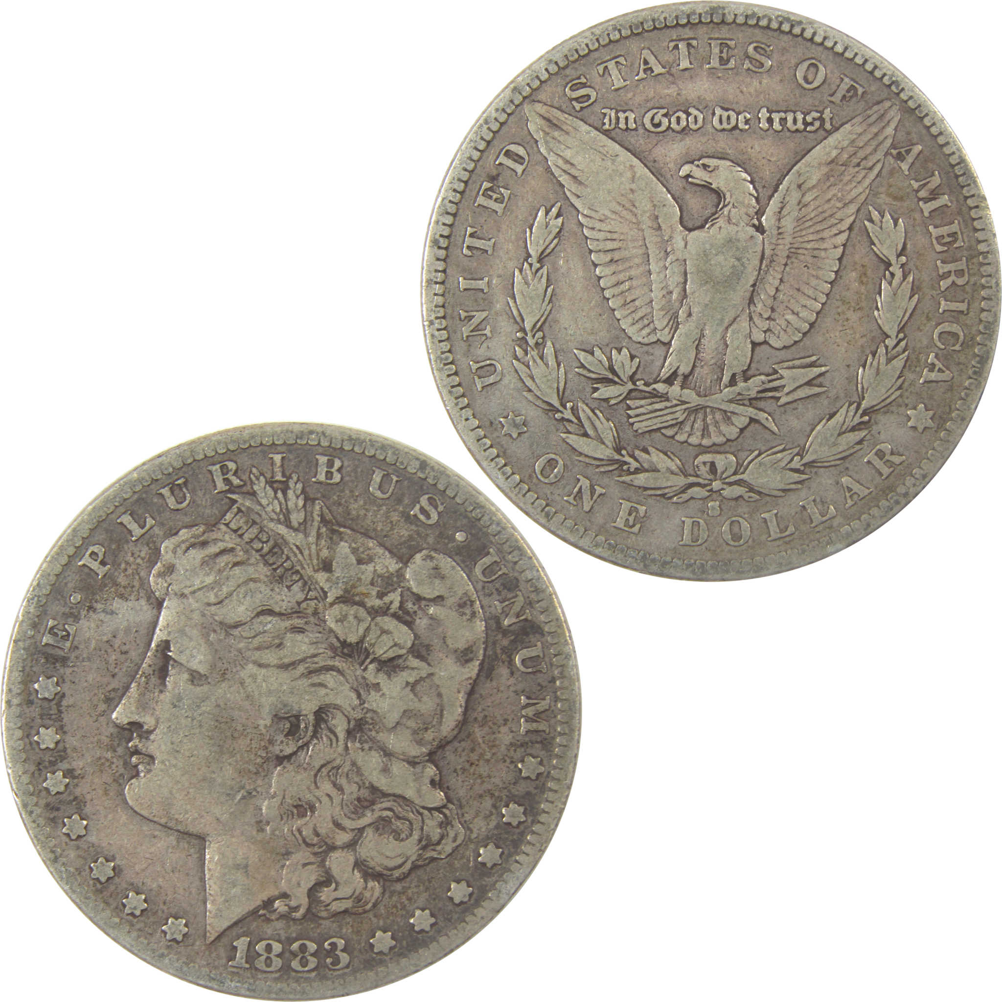 1883 S Morgan Silver Dollar F Fine $1 Coin Collectible SKU:I22768 - Morgan coin - Morgan silver dollar - Morgan silver dollar for sale - Profile Coins &amp; Collectibles